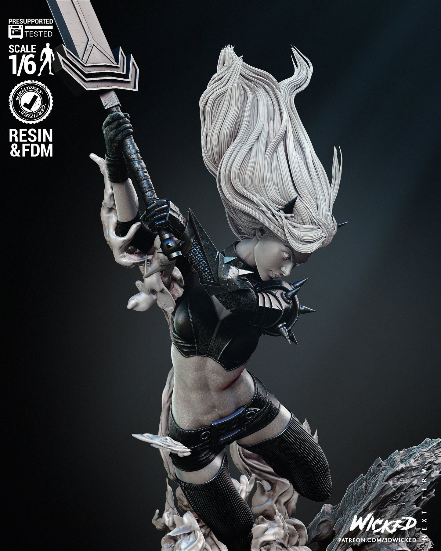 Magik (Fan Art) Statue - 6 or 12 scale (500mm - 250mm tall)- 3D Print kit