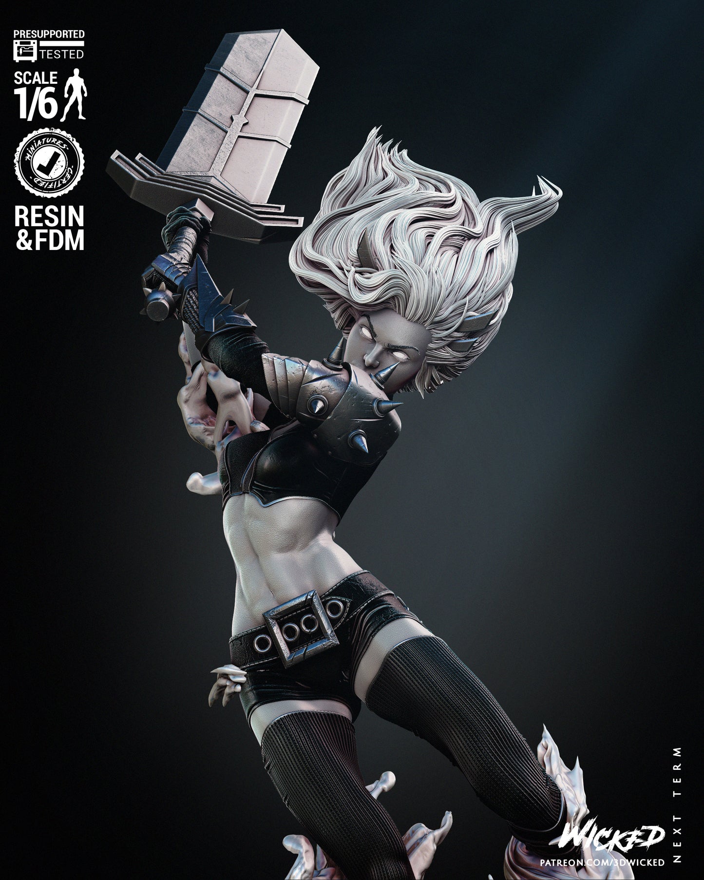 Magik (Fan Art) Statue - 6 or 12 scale (500mm - 250mm tall)- 3D Print kit