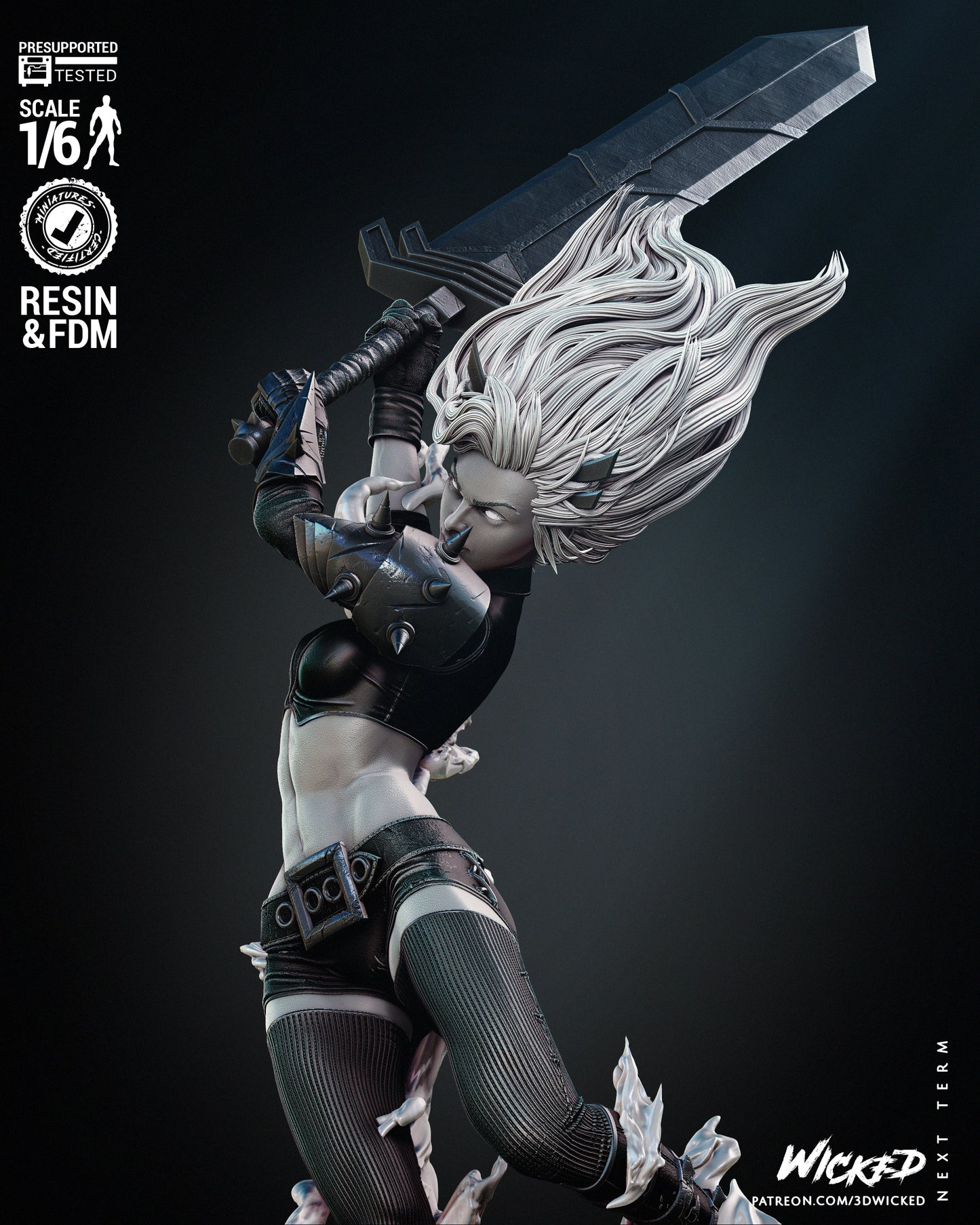 Magik (Fan Art) Statue - 6 or 12 scale (500mm - 250mm tall)- 3D Print kit