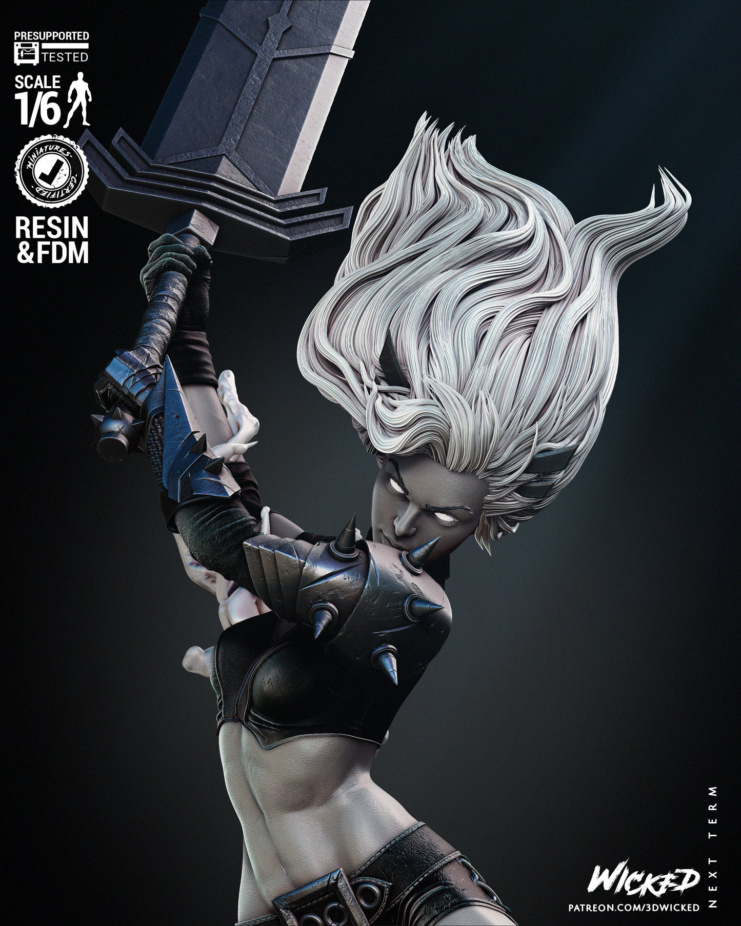 Magik (Fan Art) Statue - 6 or 12 scale (500mm - 250mm tall)- 3D Print kit