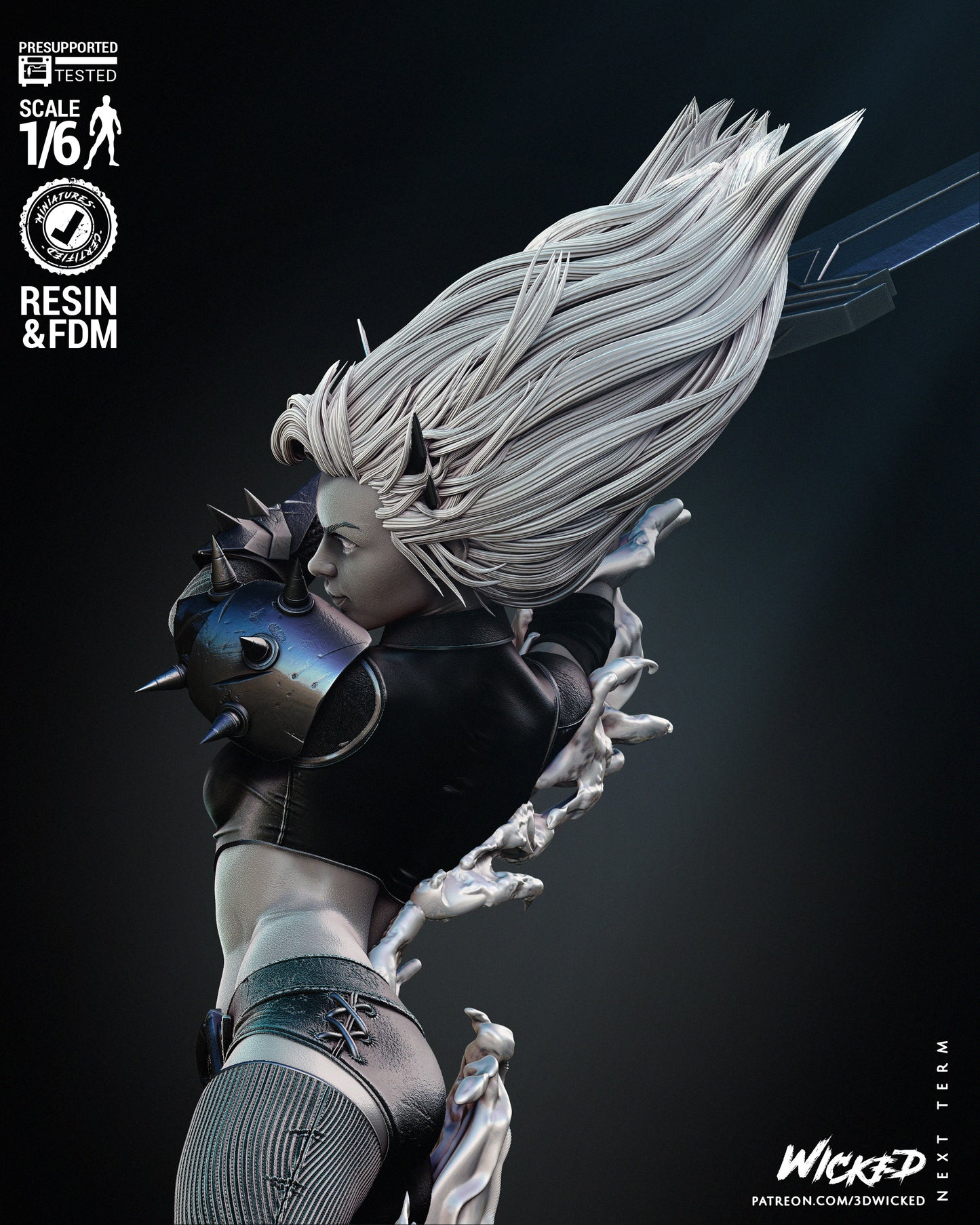 Magik (Fan Art) Statue - 6 or 12 scale (500mm - 250mm tall)- 3D Print kit
