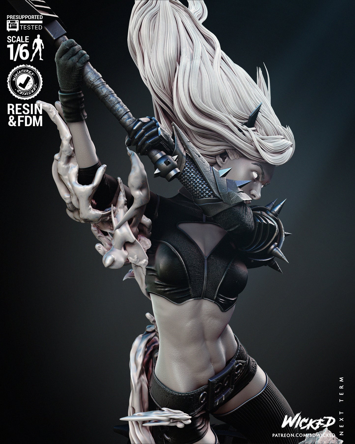 Magik (Fan Art) Statue - 6 or 12 scale (500mm - 250mm tall)- 3D Print kit