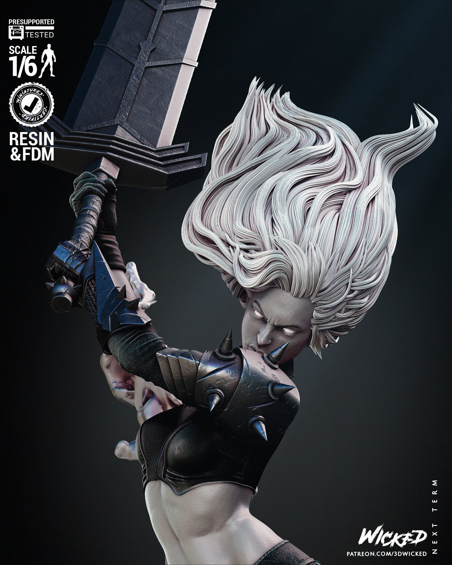 Magik (Fan Art) Statue - 6 or 12 scale (500mm - 250mm tall)- 3D Print kit