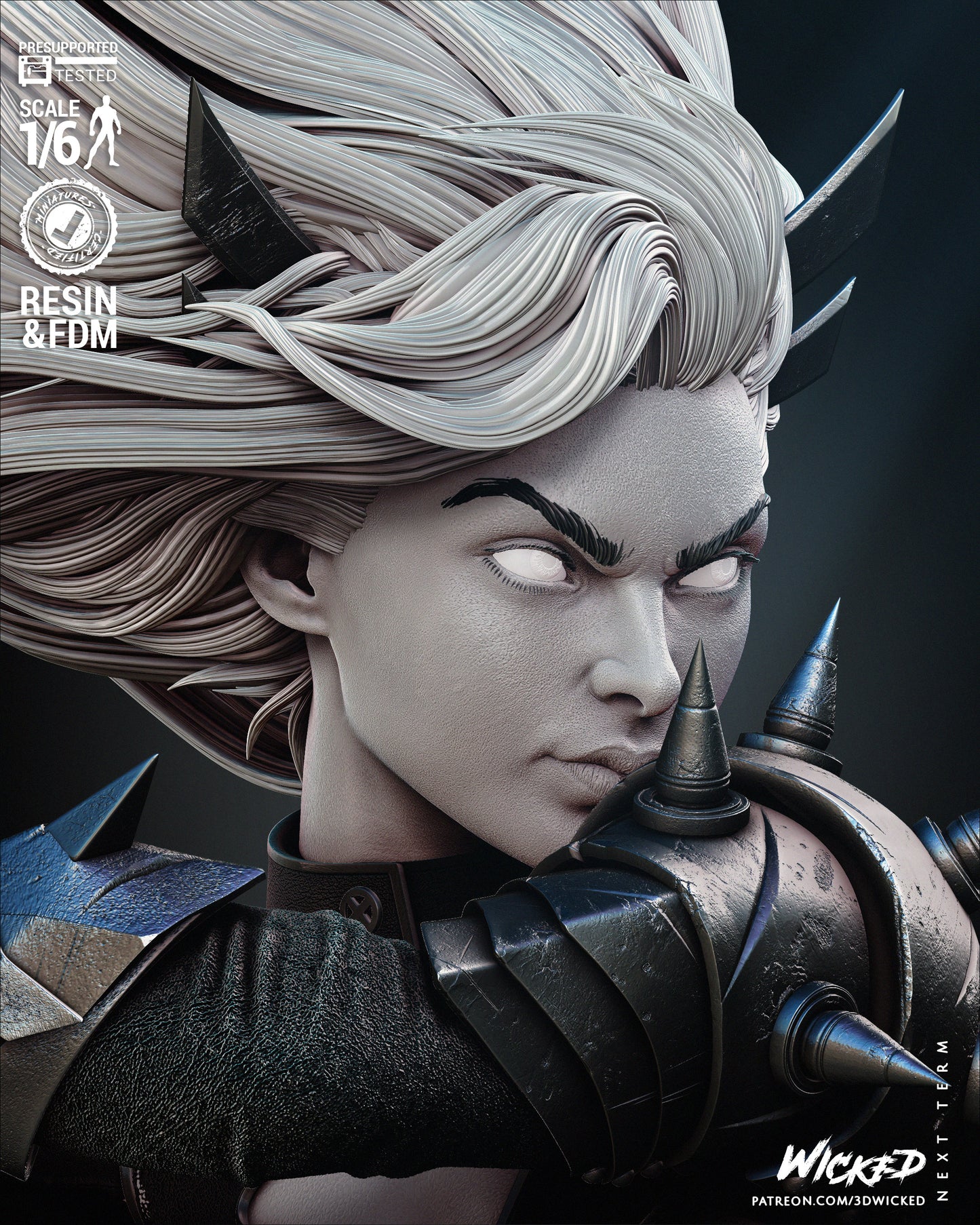 Magik (Fan Art) Statue - 6 or 12 scale (500mm - 250mm tall)- 3D Print kit