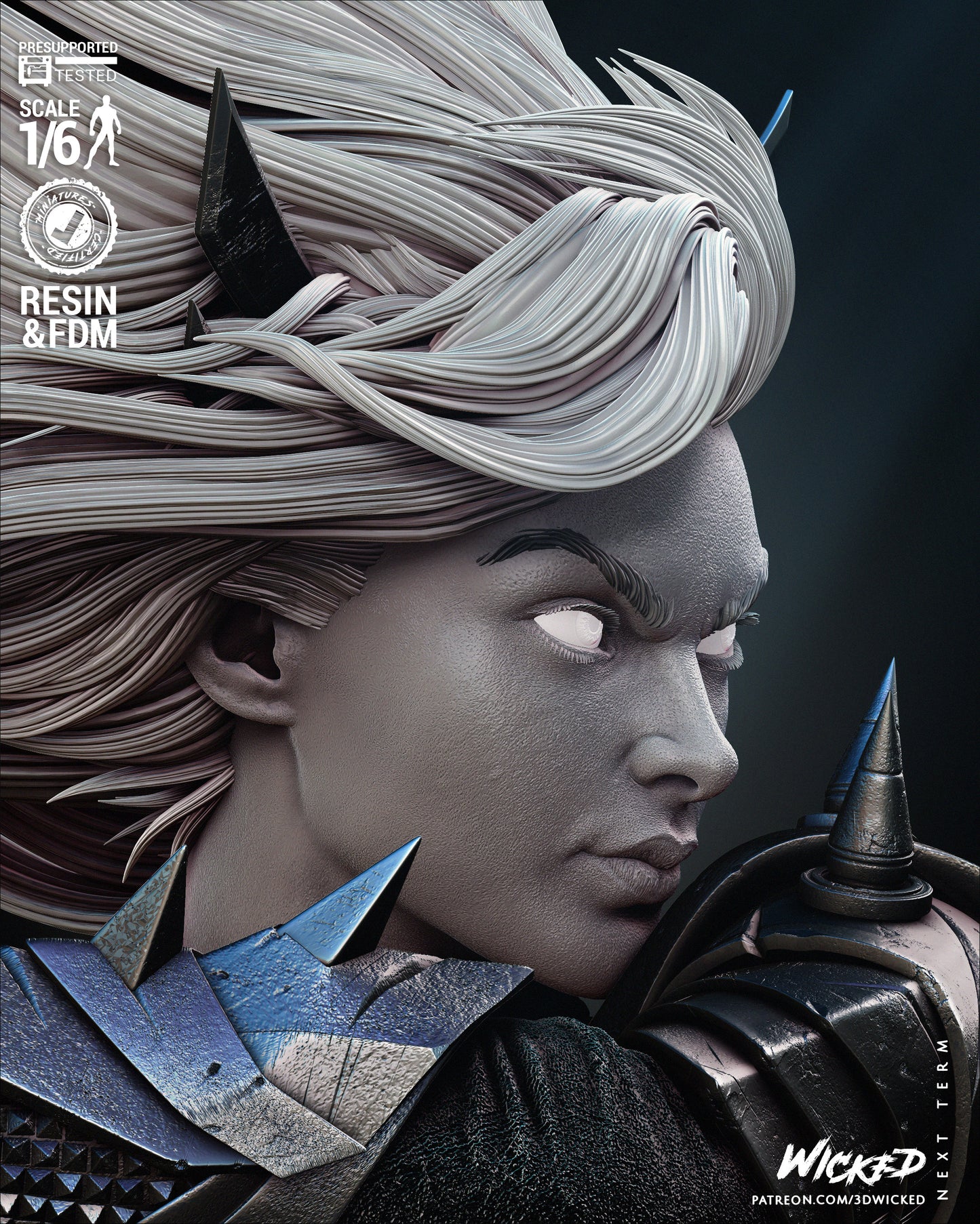 Magik (Fan Art) Statue - 6 or 12 scale (500mm - 250mm tall)- 3D Print kit
