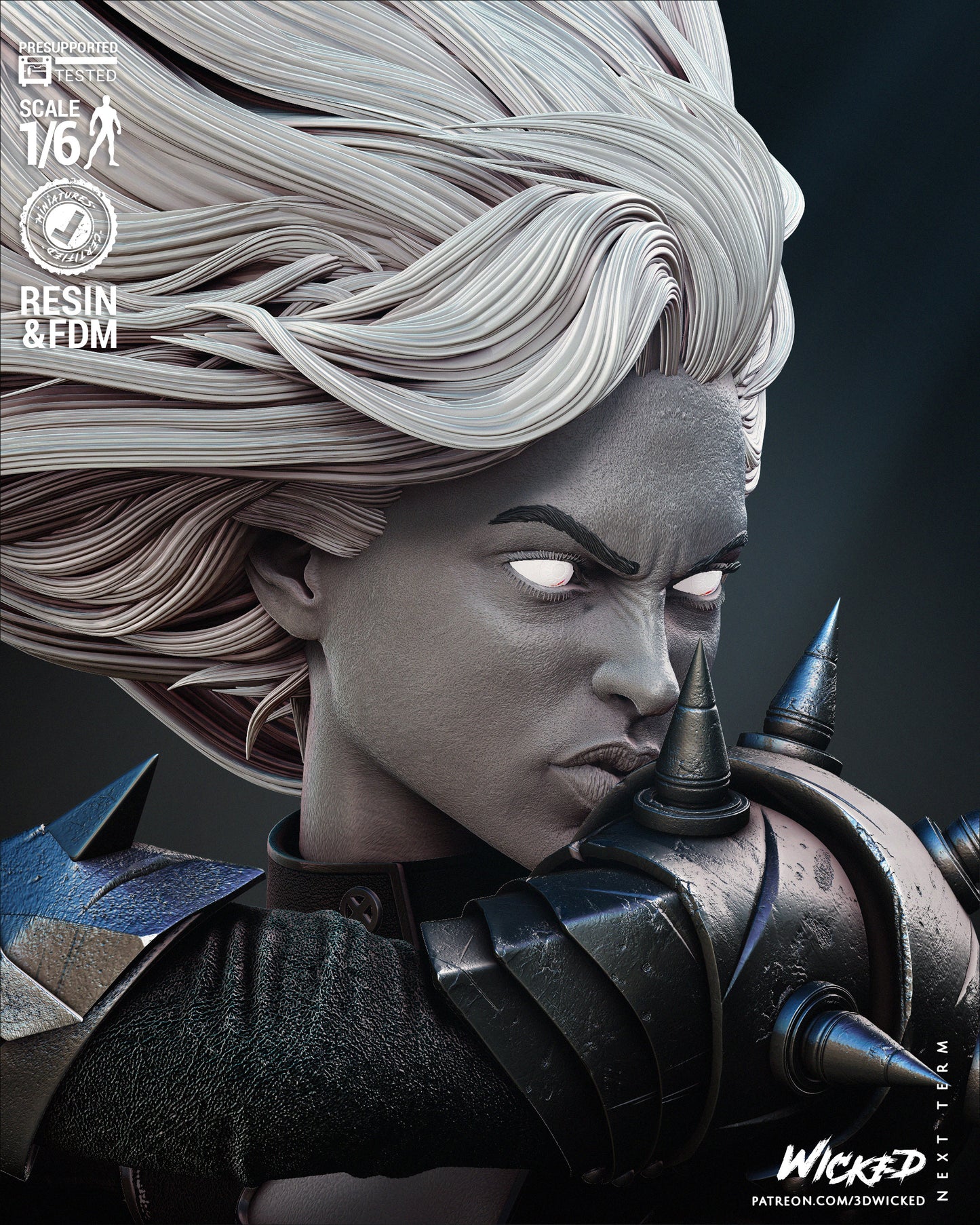 Magik (Fan Art) Statue - 6 or 12 scale (500mm - 250mm tall)- 3D Print kit