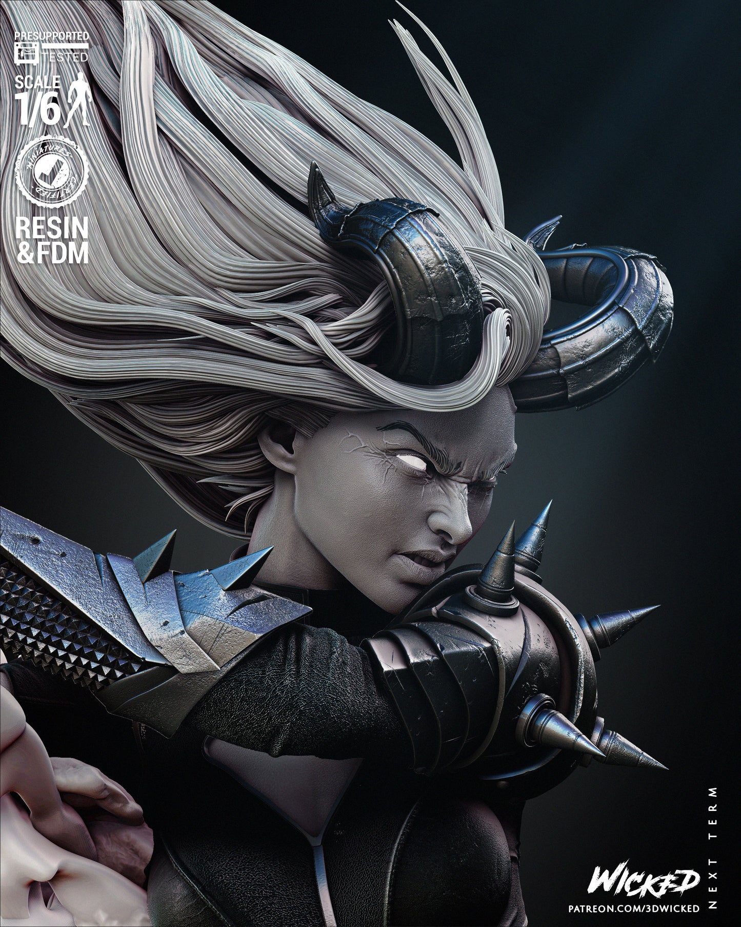 Magik (Fan Art) Statue - 6 or 12 scale (500mm - 250mm tall)- 3D Print kit