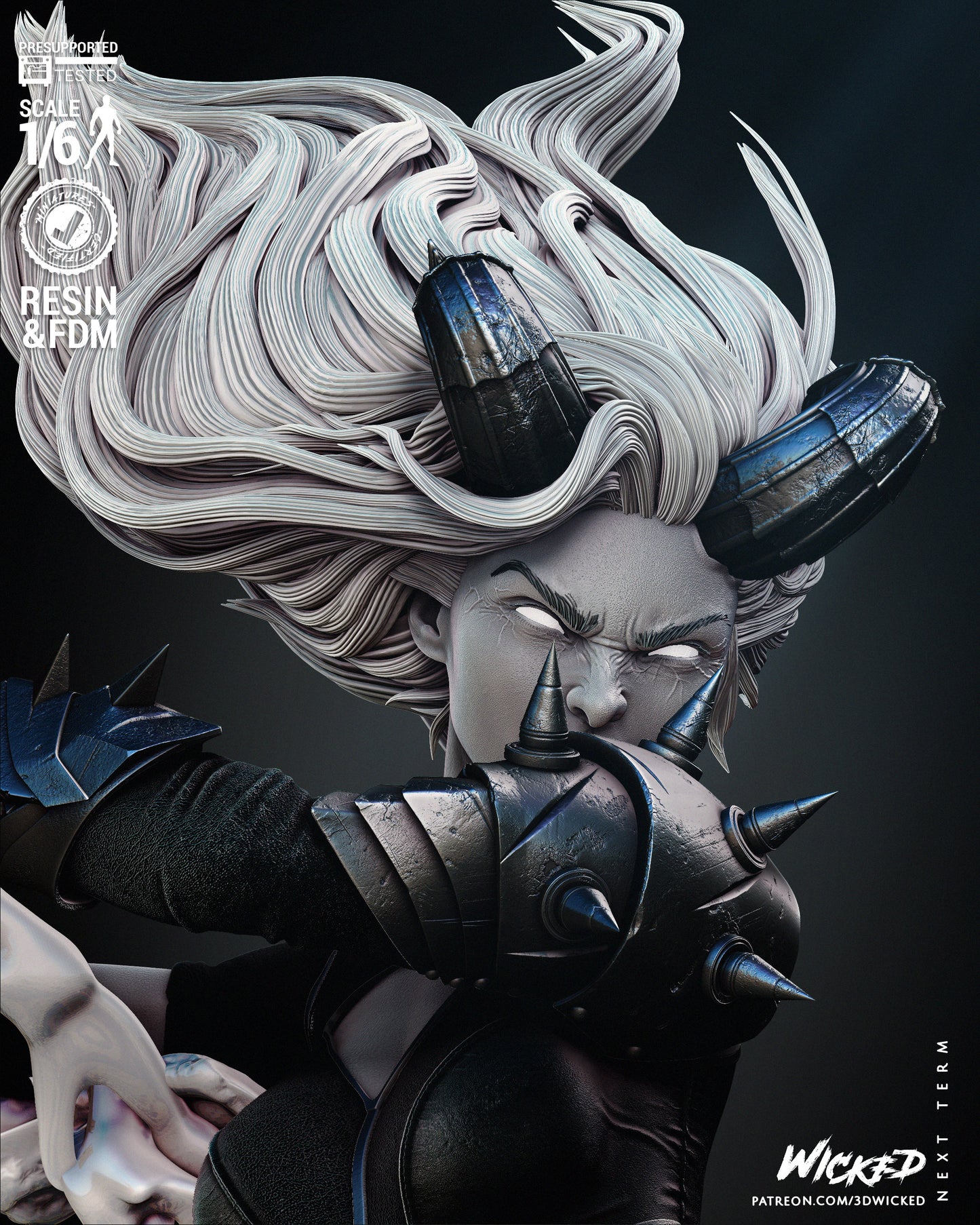 Magik (Fan Art) Statue - 6 or 12 scale (500mm - 250mm tall)- 3D Print kit