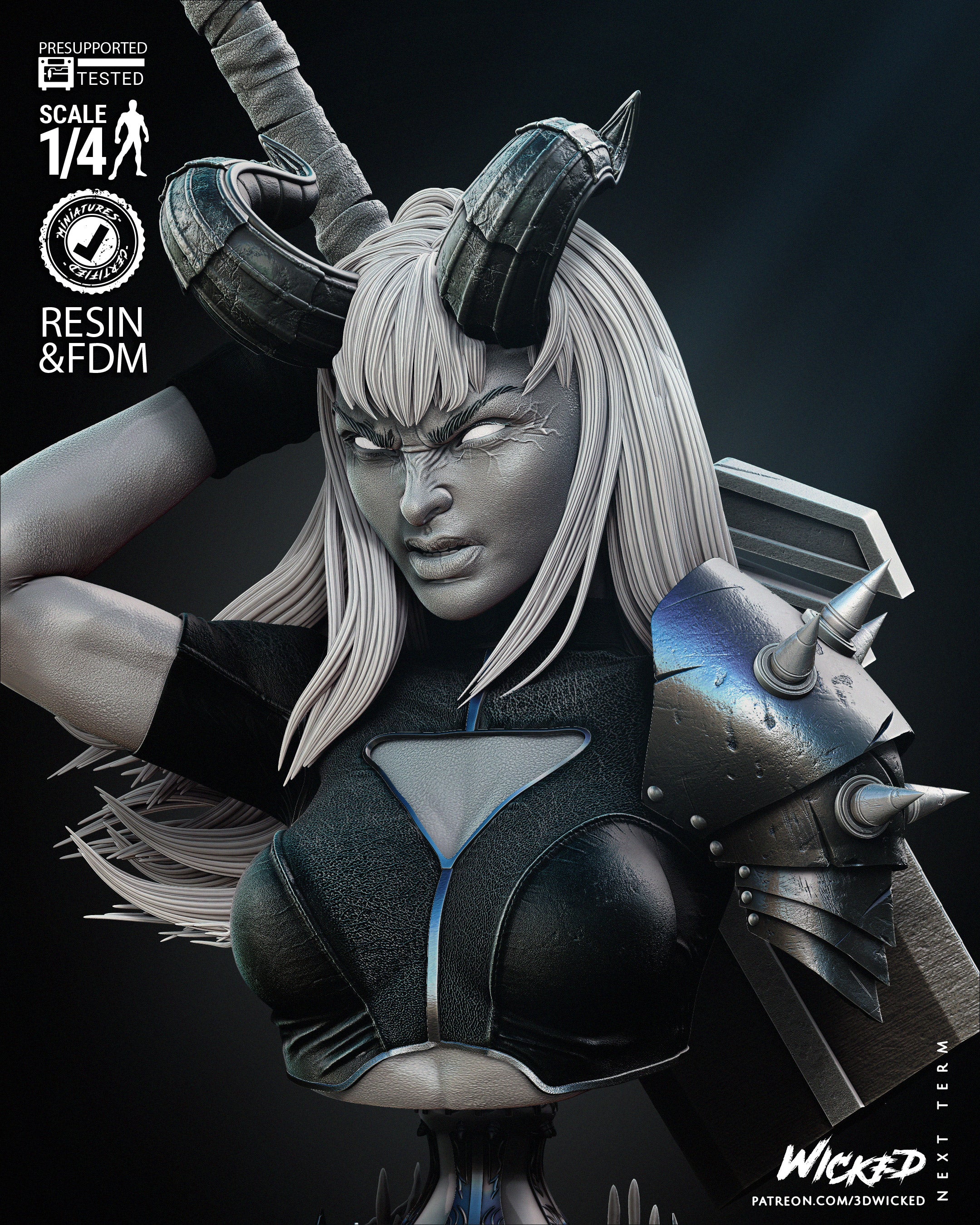 Magik (Fan Art) Bust - 4 or 8 scale - 3D Print kit