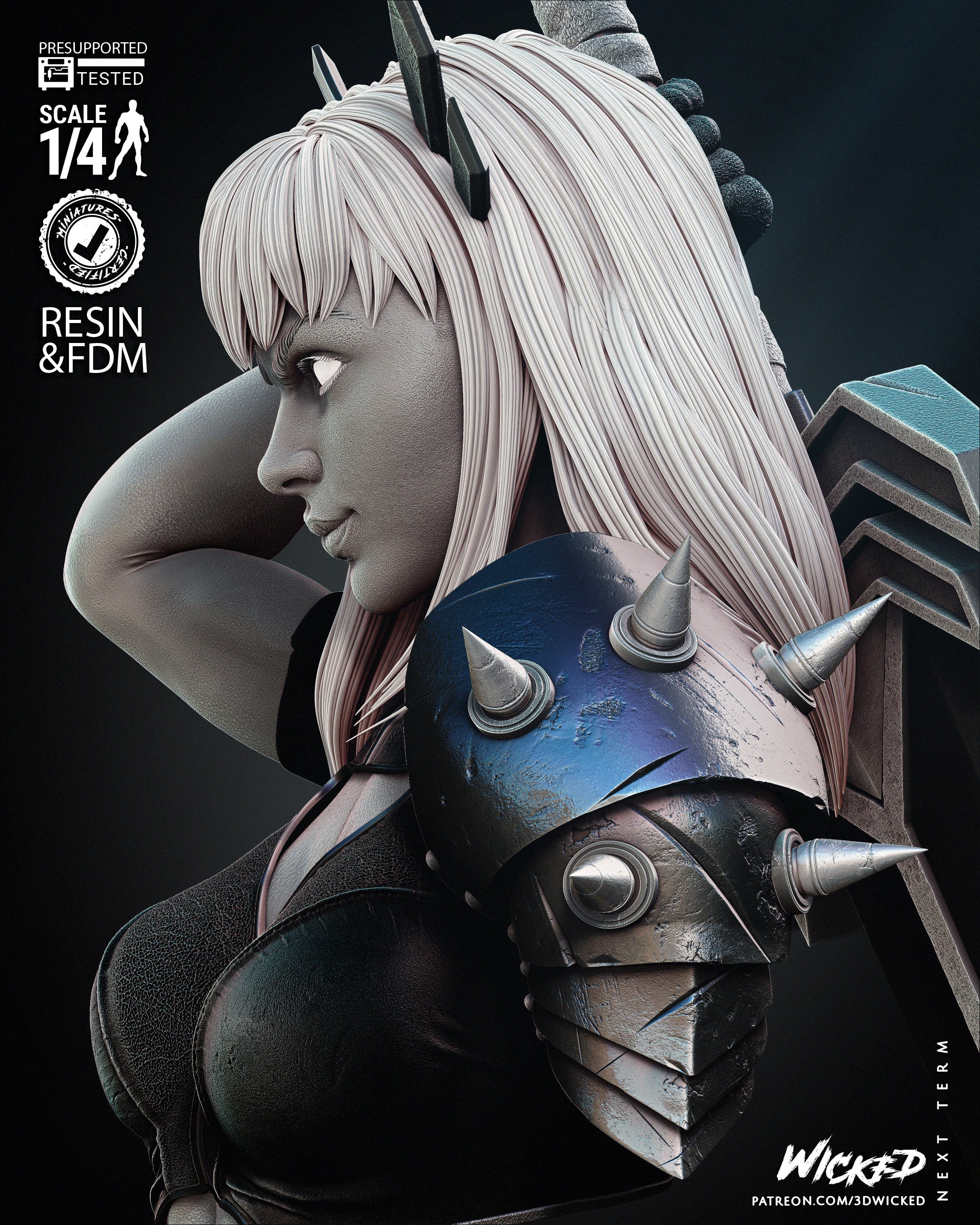 Magik (Fan Art) Bust - 4 or 8 scale - 3D Print kit