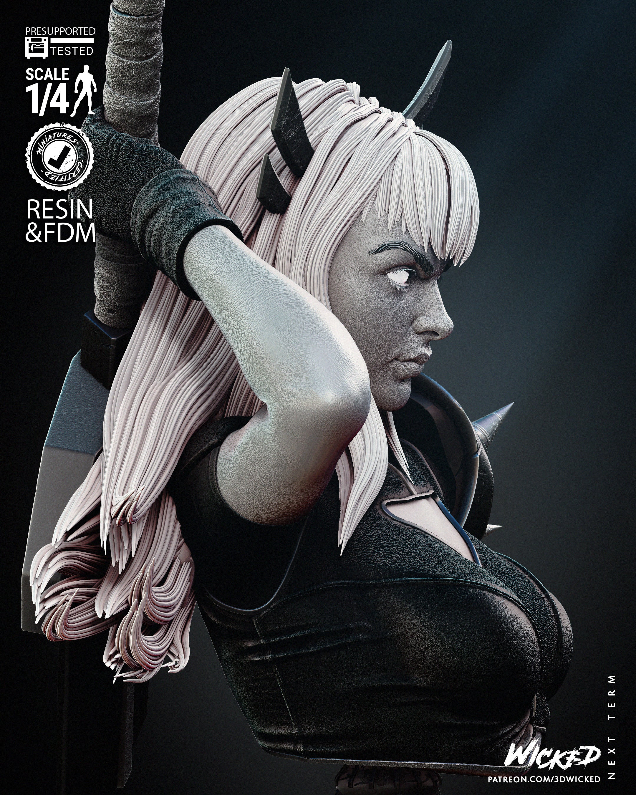 Magik (Fan Art) Bust - 4 or 8 scale - 3D Print kit