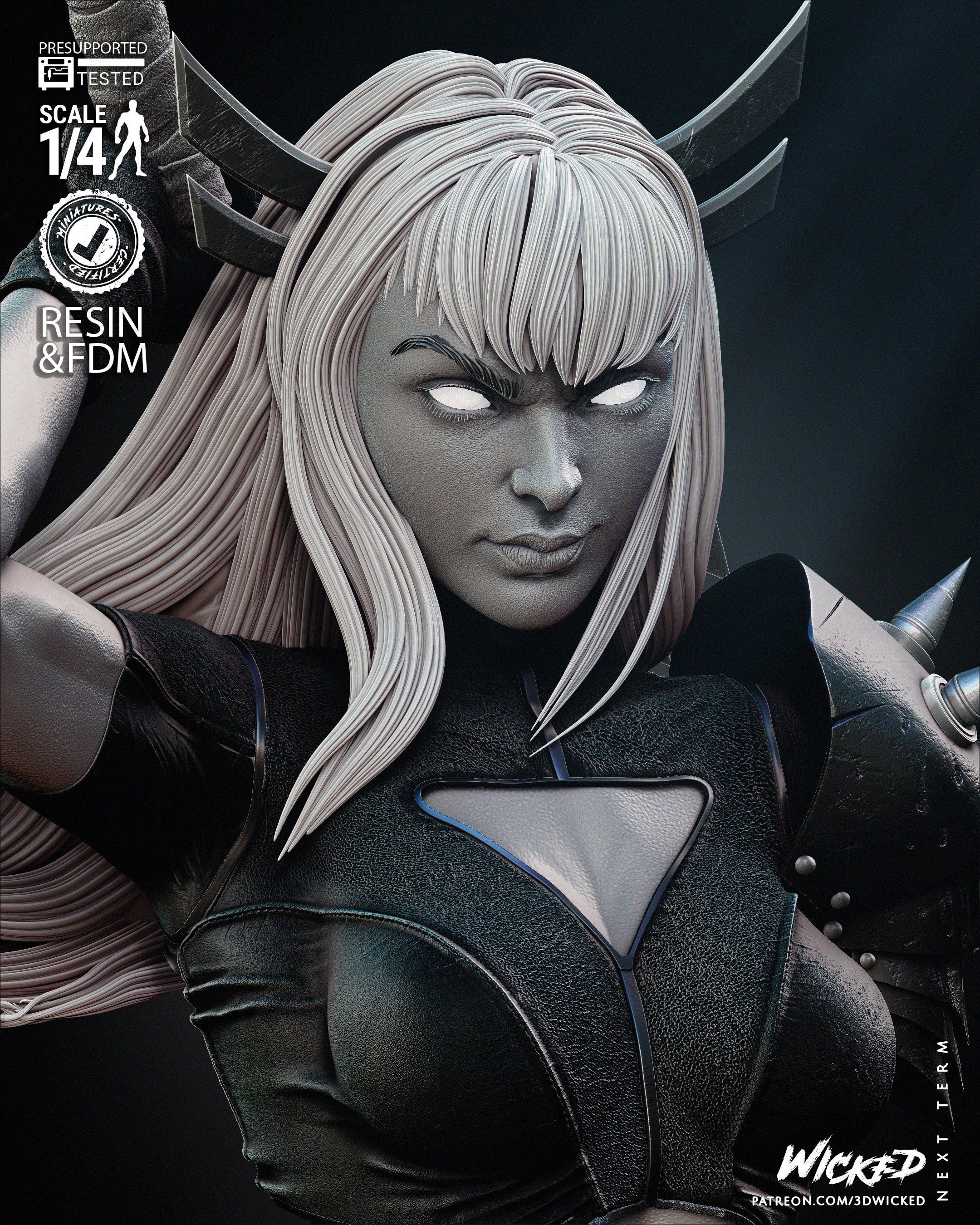 Magik (Fan Art) Bust - 4 or 8 scale - 3D Print kit