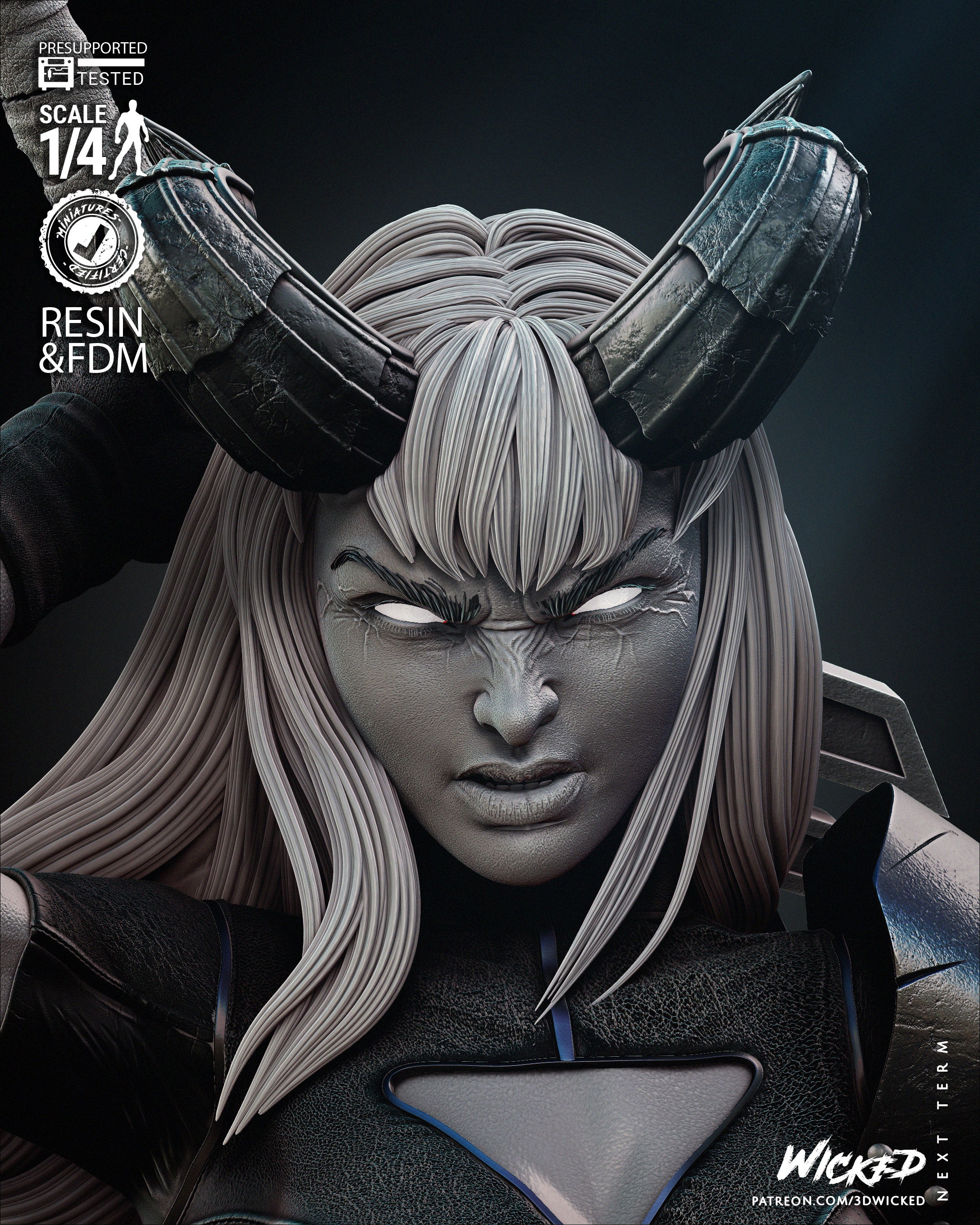 Magik (Fan Art) Bust - 4 or 8 scale - 3D Print kit