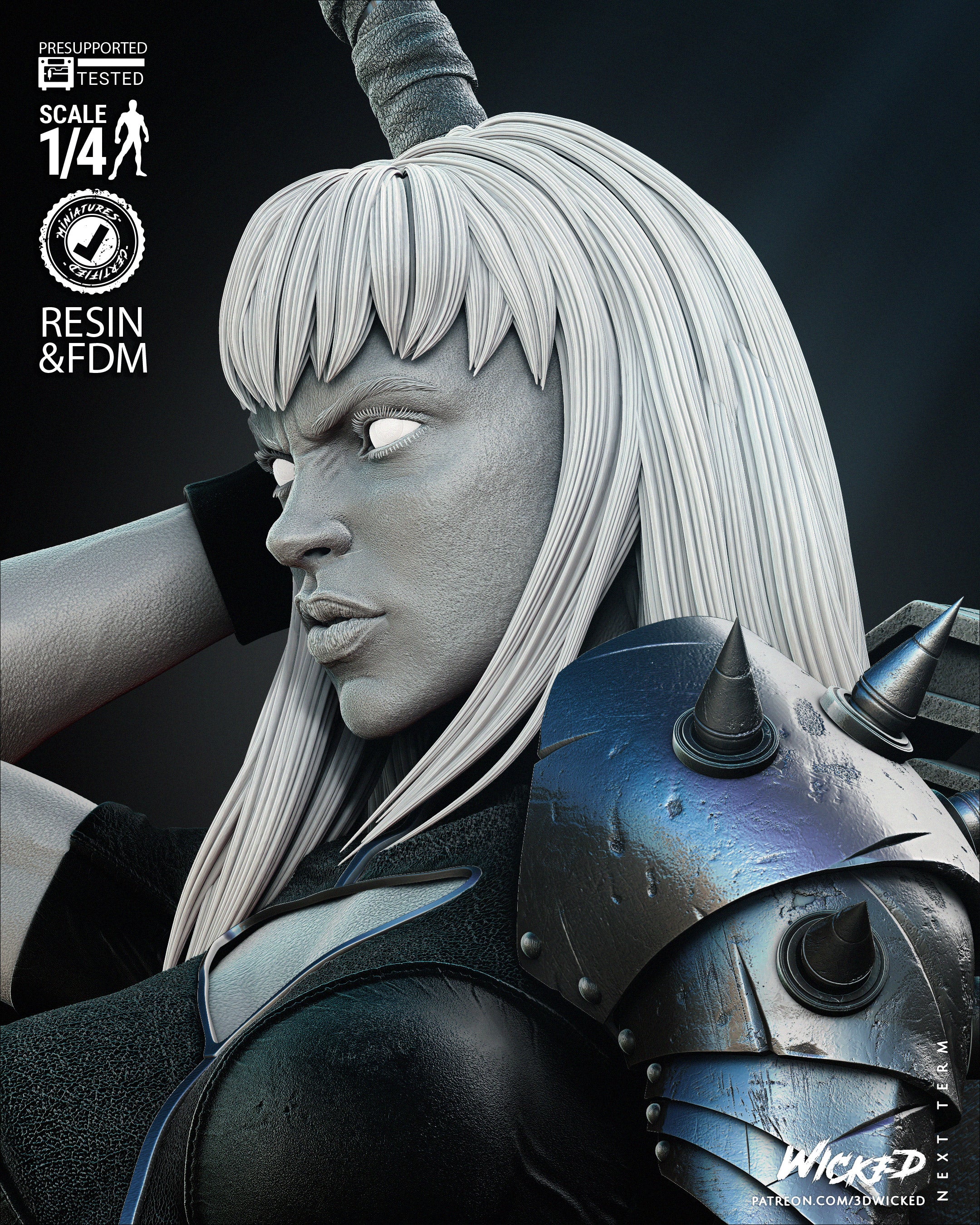 Magik (Fan Art) Bust - 4 or 8 scale - 3D Print kit