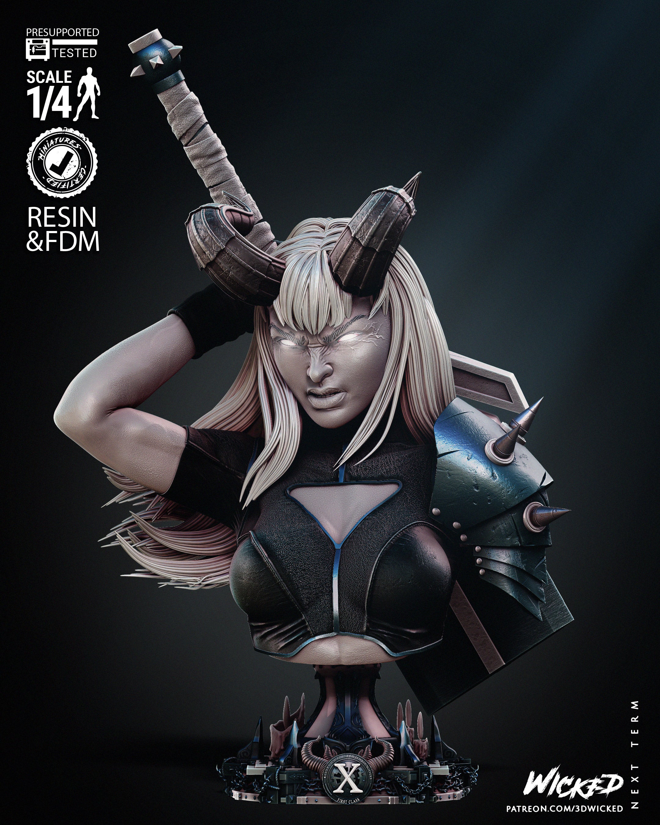 Magik (Fan Art) Bust - 4 or 8 scale - 3D Print kit