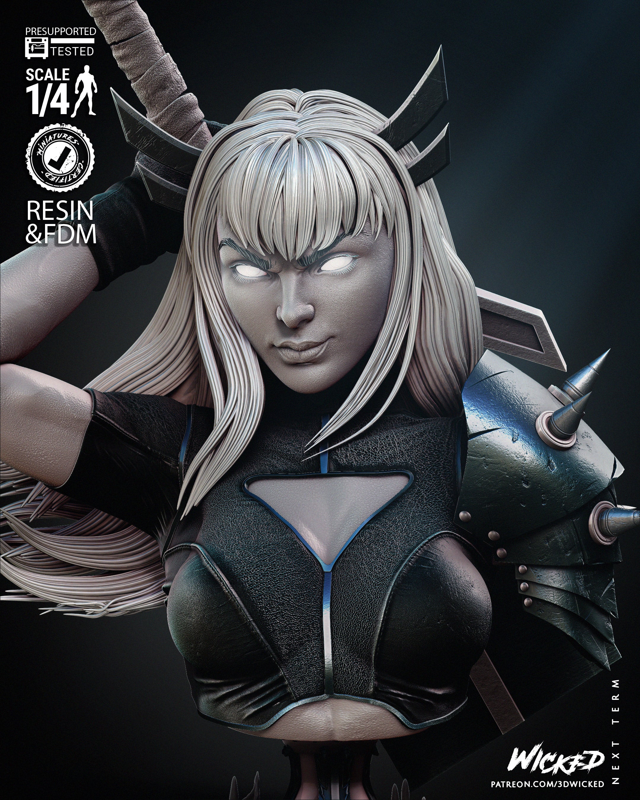 Magik (Fan Art) Bust - 4 or 8 scale - 3D Print kit