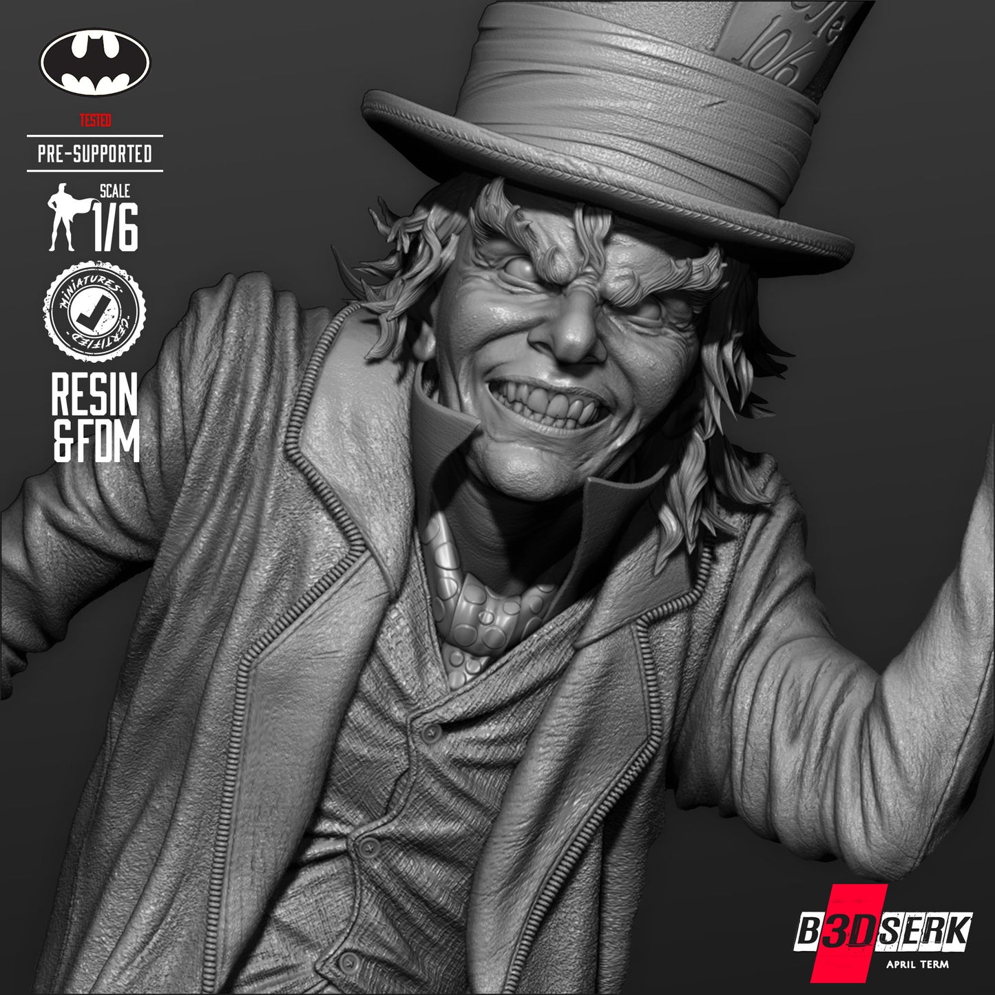 Mad Hatter (Sculpt) 3d Print - Unpainted model kit