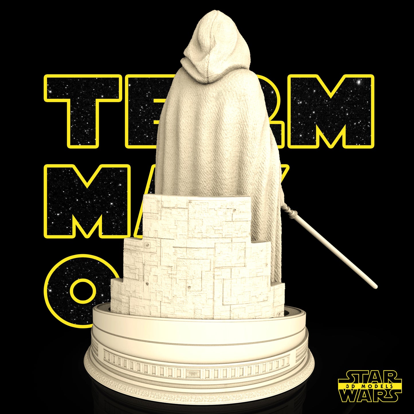 Luke Skywalker Statue (Fan Art) - 1:6 Scale (340mm) - 3D Printed