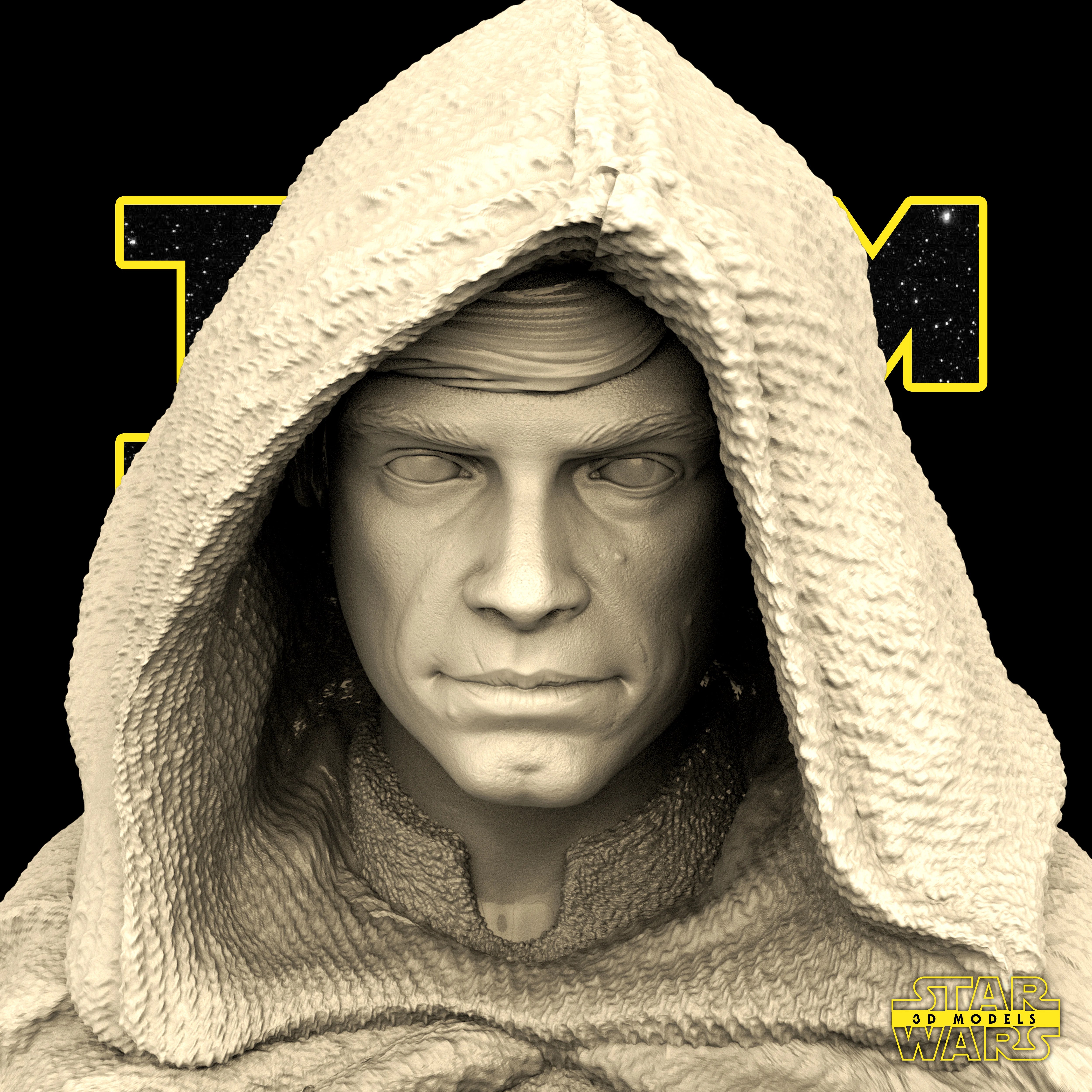 Luke Skywalker Statue (Fan Art) - 1:6 Scale (340mm) - 3D Printed