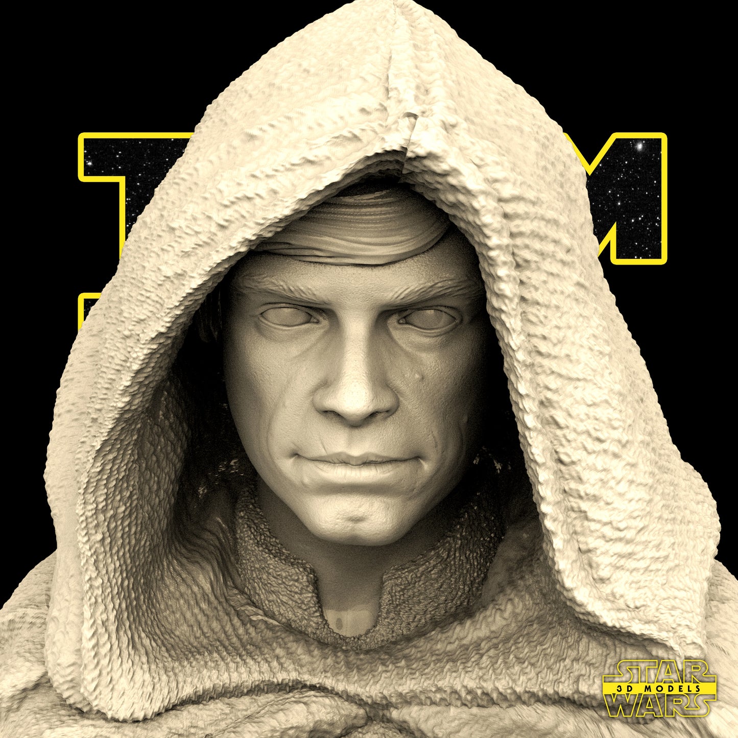Luke Skywalker Statue (Fan Art) - 1:6 Scale (340mm) - 3D Printed