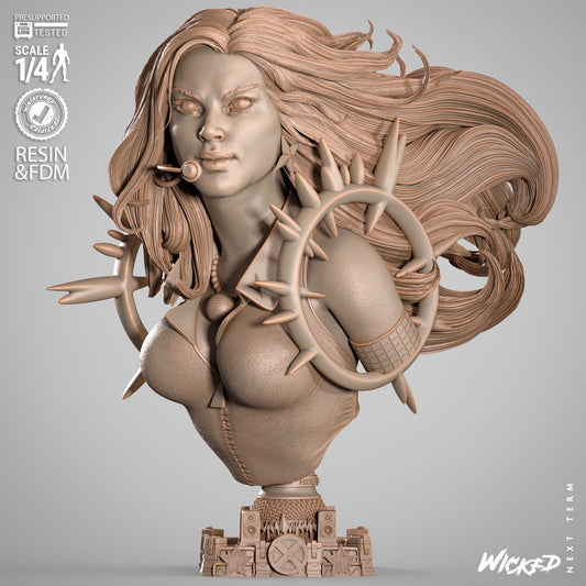 Dazzler (Portrait Bust) - 1:4 and 1:8 scale 3d Printed kit