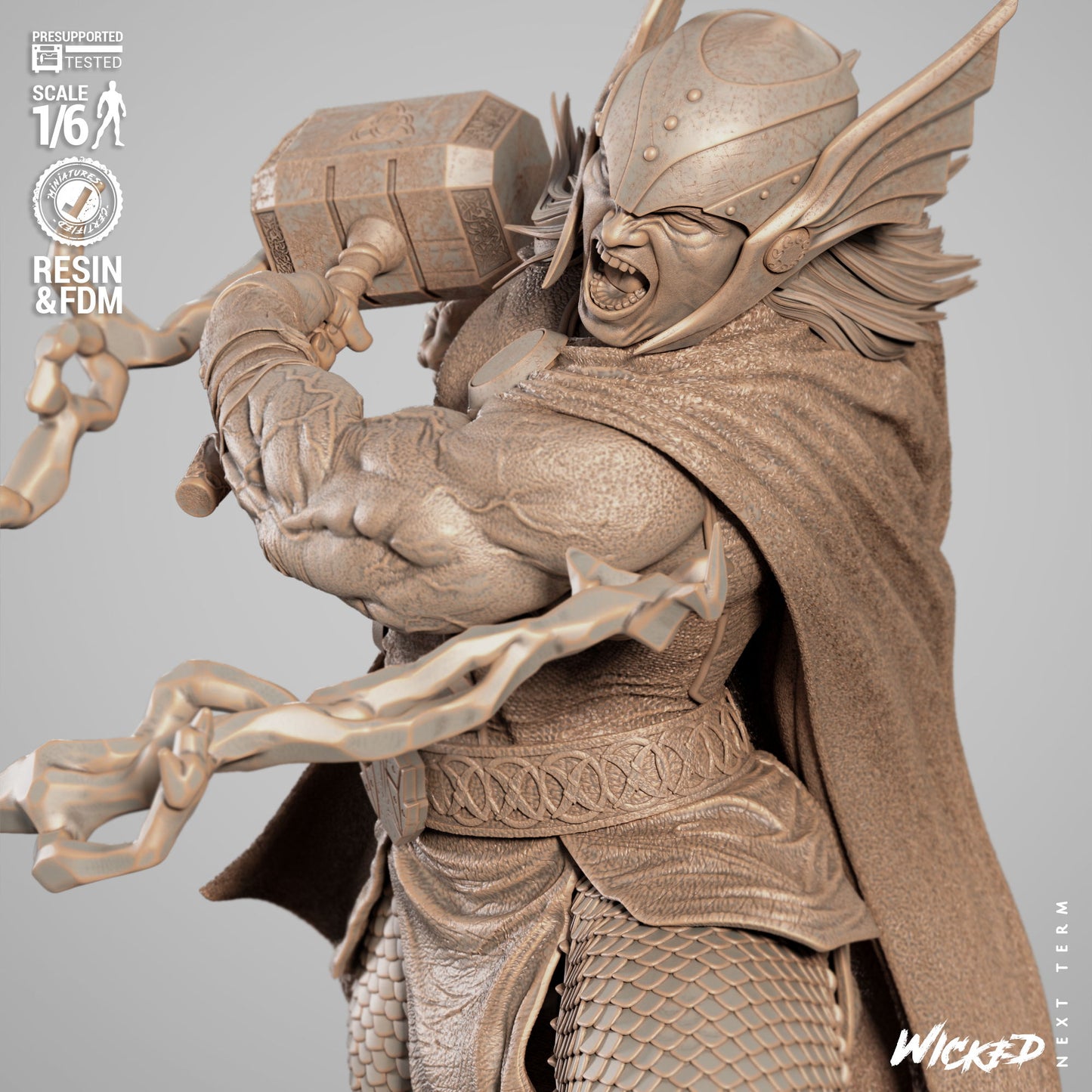 Thor and Loki Diorama - 1:6 and 1:12 scale 3d Printed Model Kit