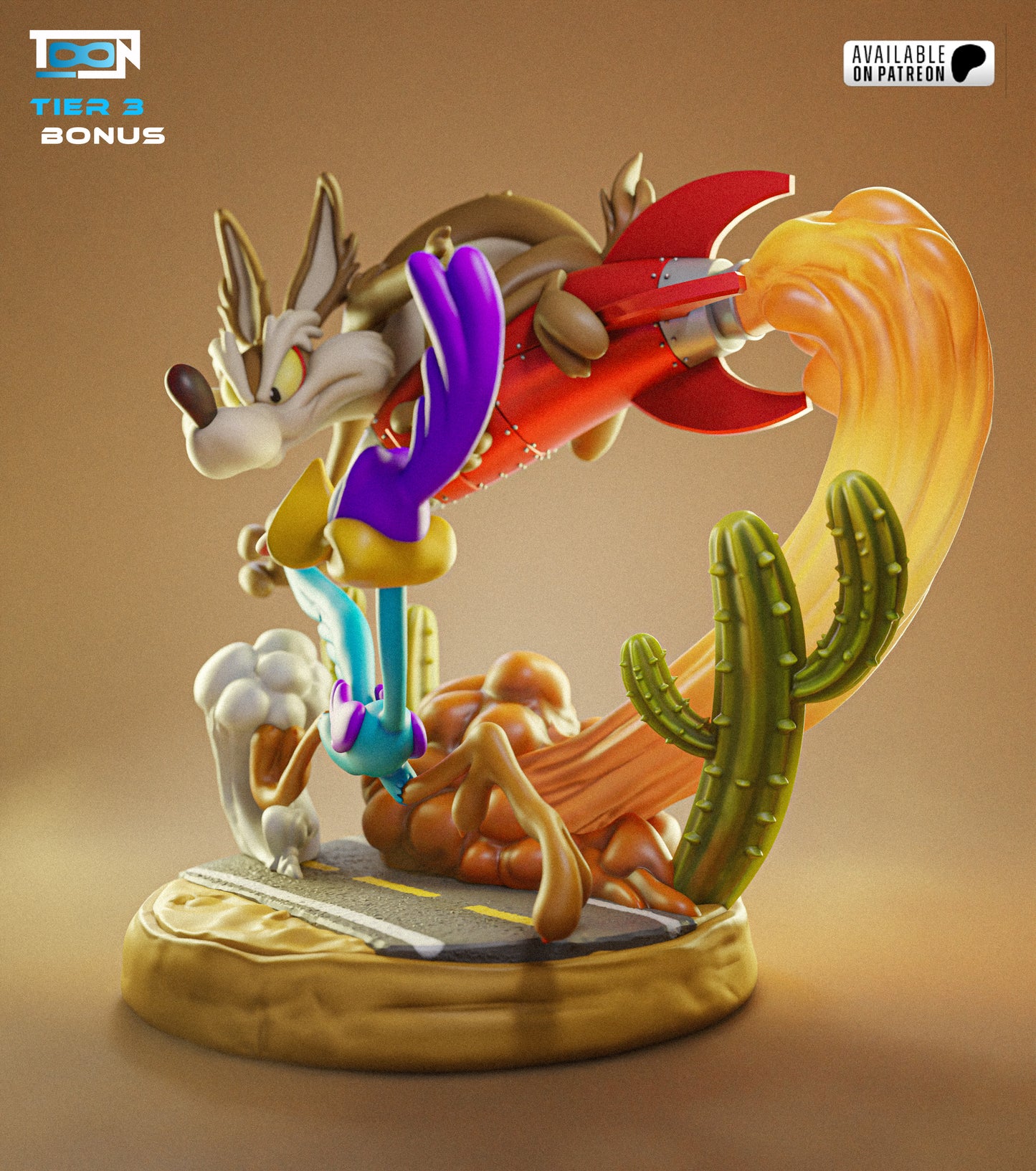 Coyote & Road Runner - 3D Printed Model