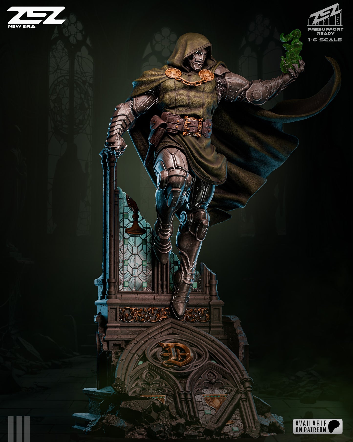 Dr Doom (ZEZ) - 3D Printed Fan Art Model Kit