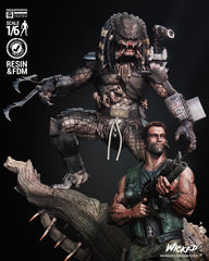 Predator & Dutch (Fan Art) Diorama - 6, 8 or 12 scale - 3D Print kit