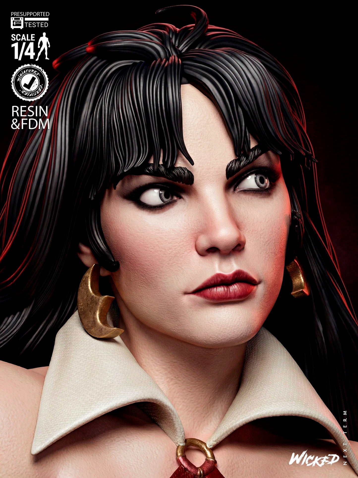Vampirella - Portrait Bust - 4 or 8 scale - Model Kit - Fan Art