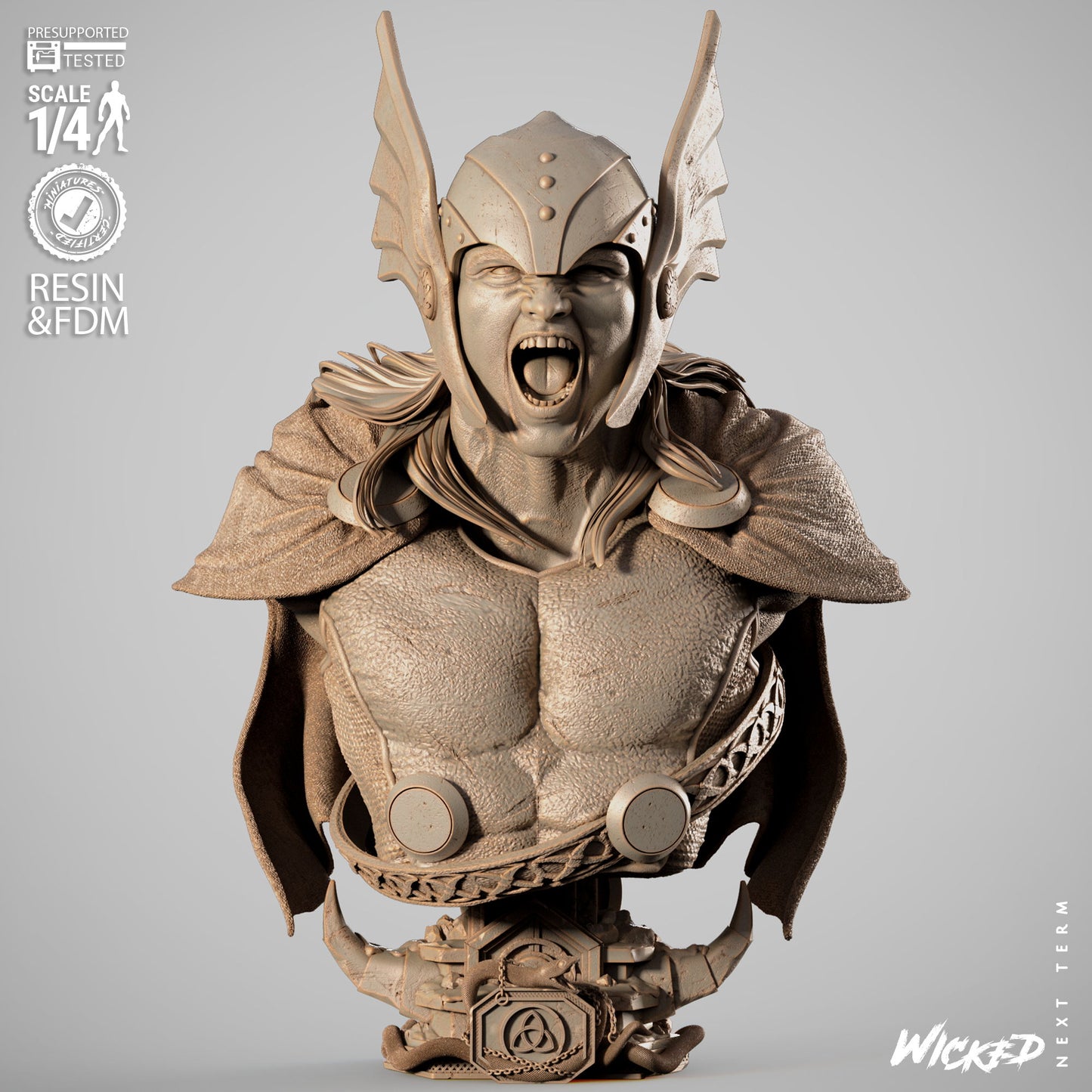 Thor 2025 (Portrait Bust) - 1:4 and 1:8 scale 3d Printed kit