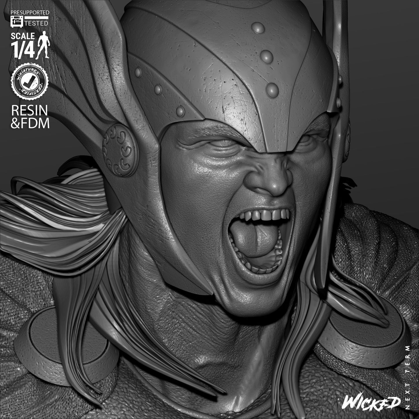 Thor 2025 (Portrait Bust) - 1:4 and 1:8 scale 3d Printed kit