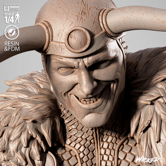 Loki (Portrait Bust) - 1:4 and 1:8 scale 3d Printed kit