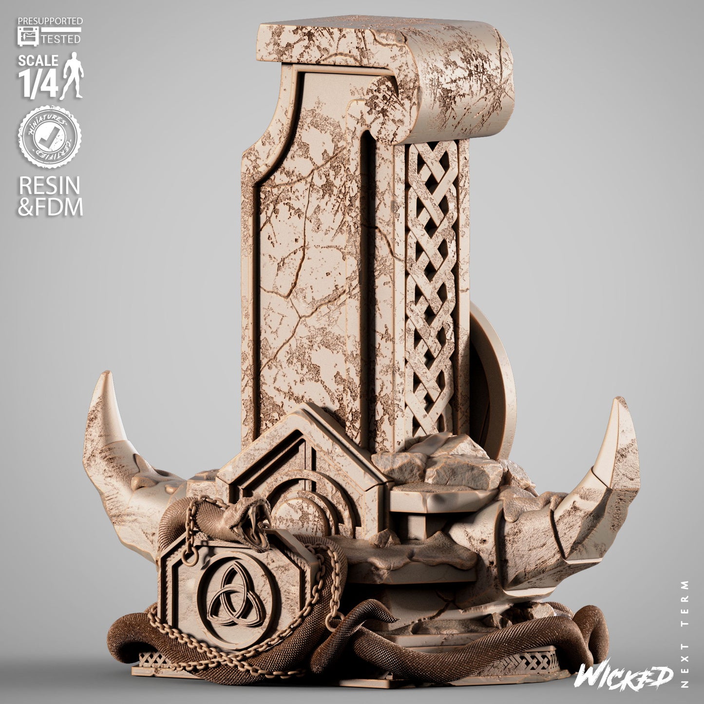 Loki (Portrait Bust) - 1:4 and 1:8 scale 3d Printed kit