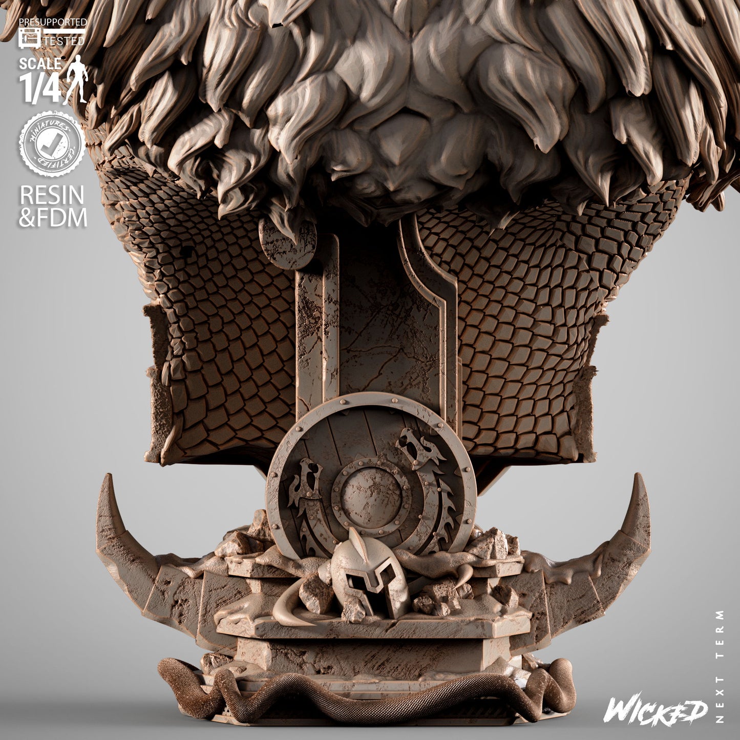 Loki (Portrait Bust) - 1:4 and 1:8 scale 3d Printed kit