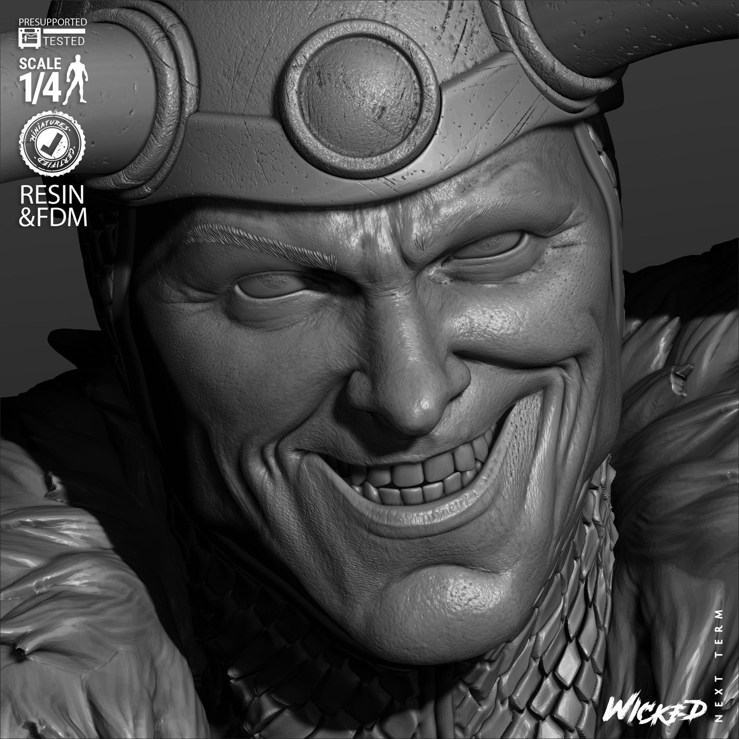 Loki (Portrait Bust) - 1:4 and 1:8 scale 3d Printed kit
