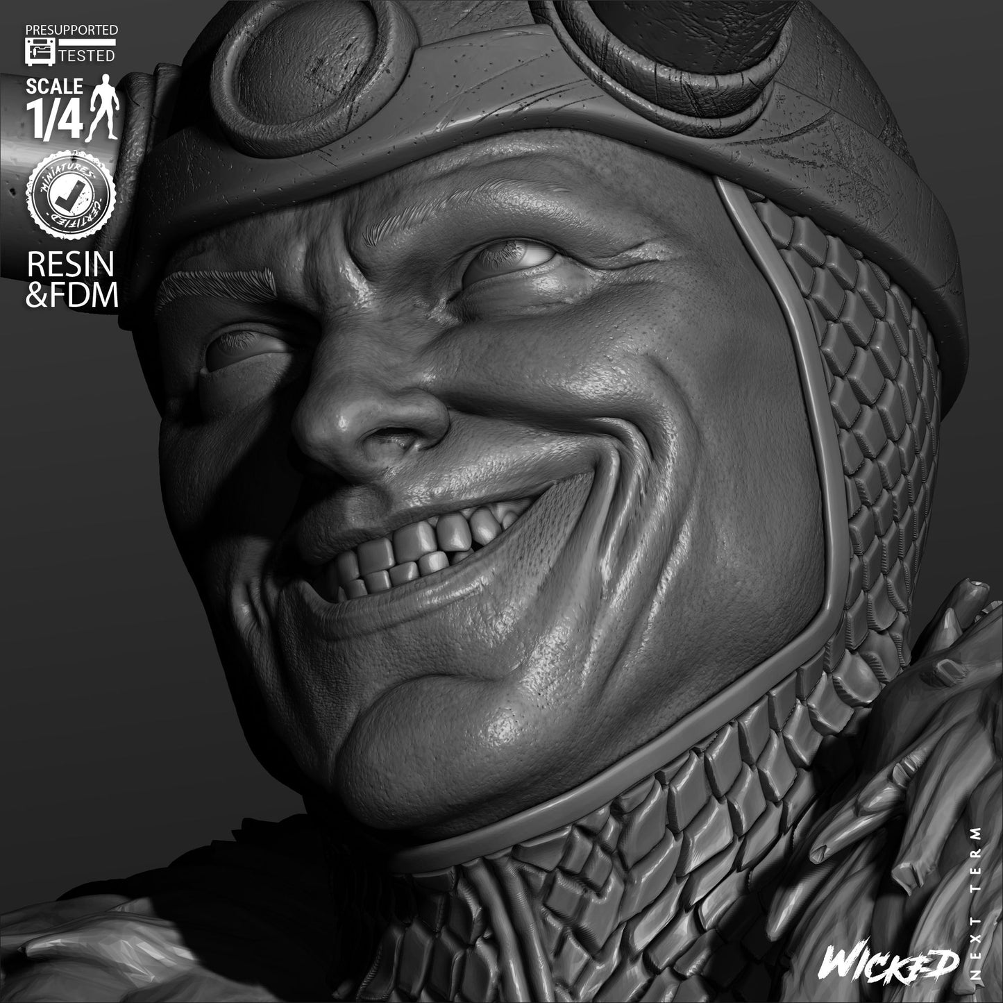 Loki (Portrait Bust) - 1:4 and 1:8 scale 3d Printed kit