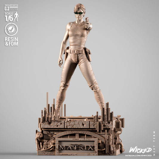 Trinity - The Matrix (Sculpt) 3d Print - Unpainted model kit