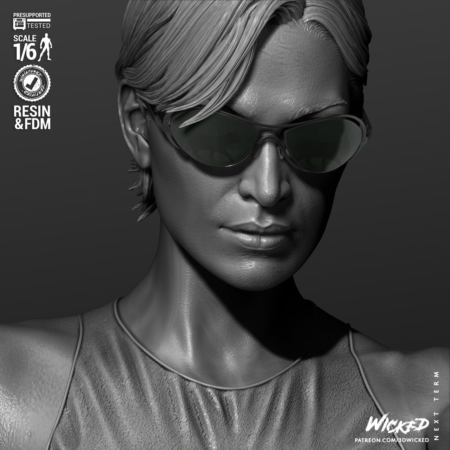 Trinity - The Matrix (Sculpt) 3d Print - Unpainted model kit