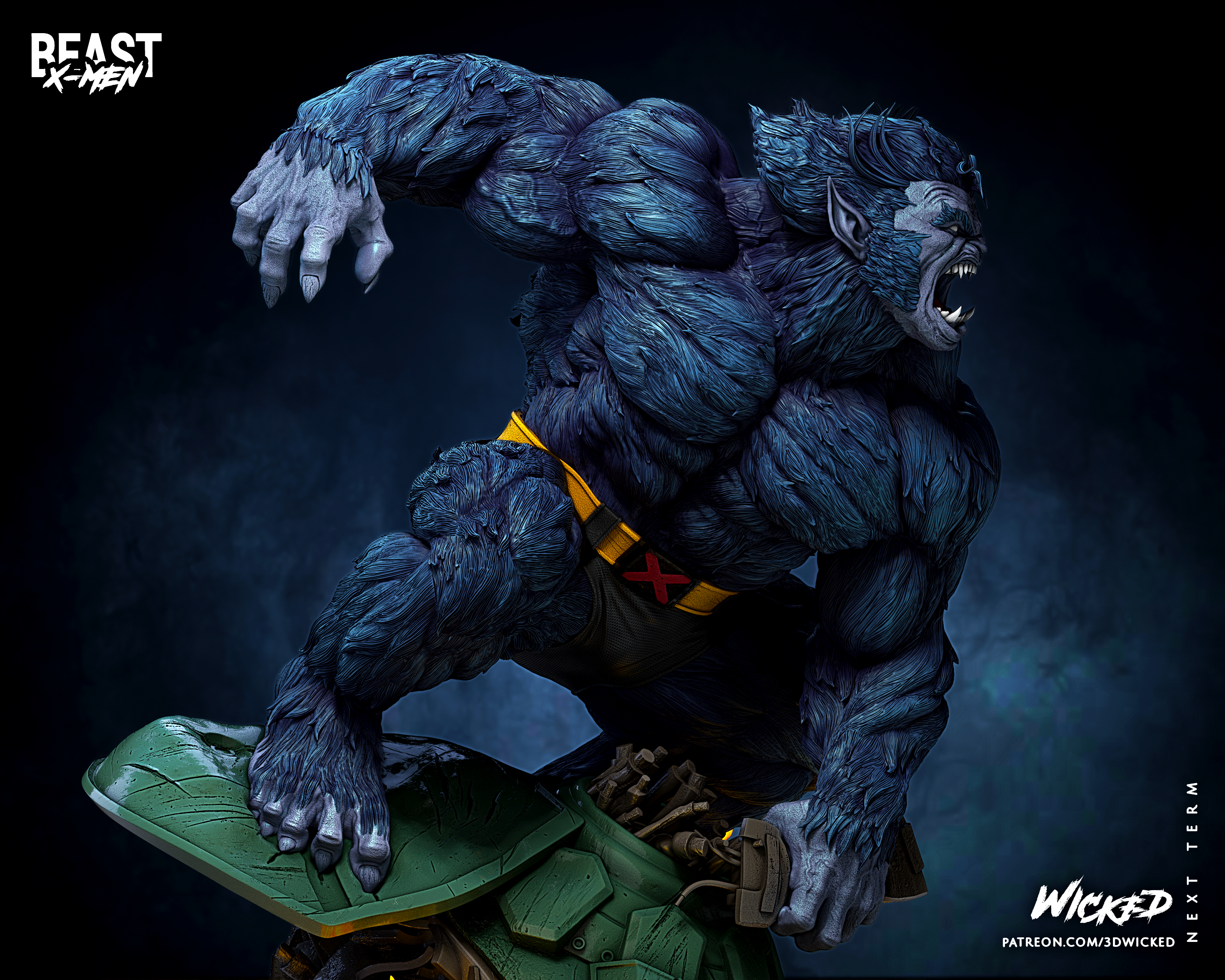 The Beast Statue (XMEN) - 6 and 12 Scale models, Unpainted and unassembled