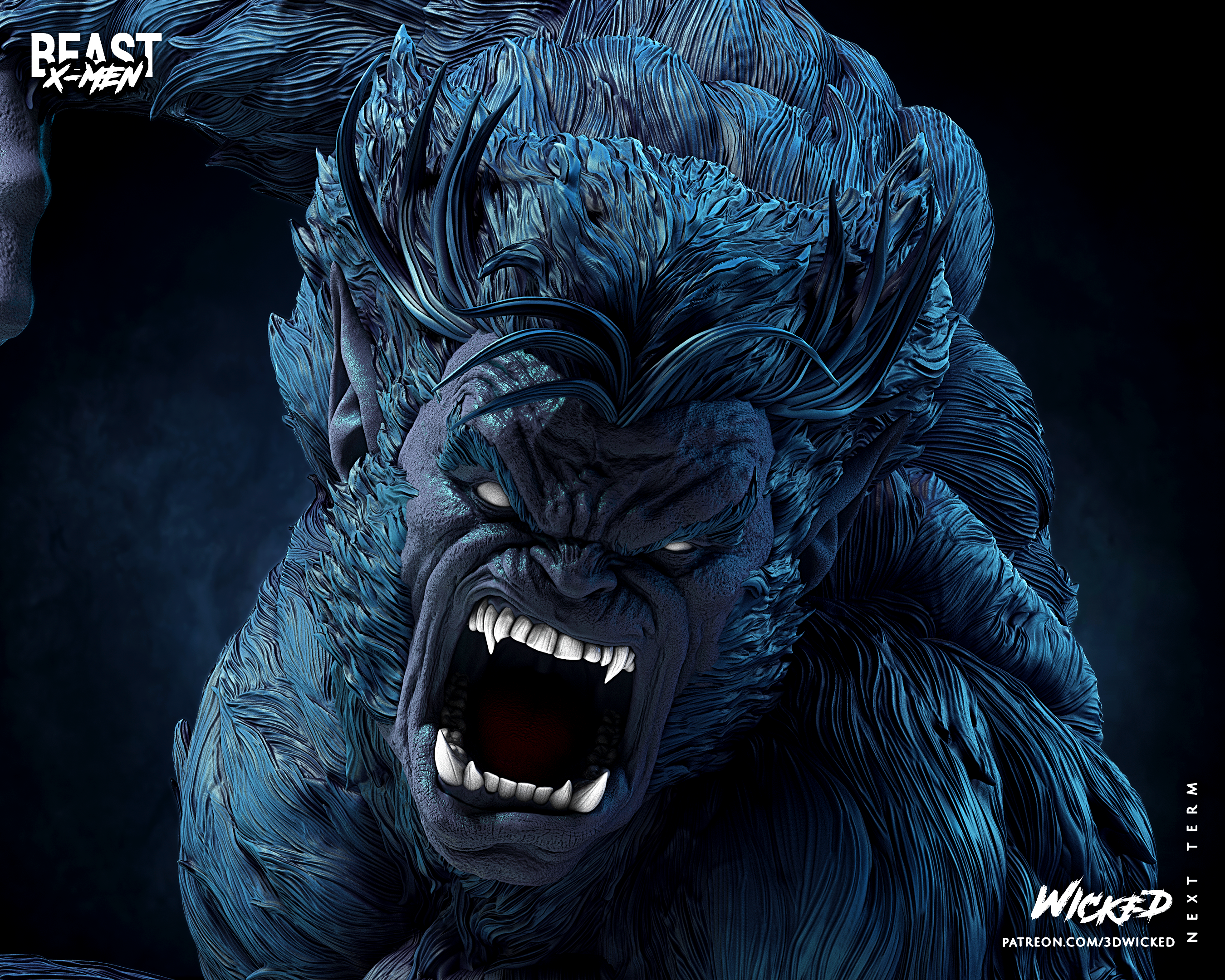 The Beast Statue (XMEN) - 6 and 12 Scale models, Unpainted and unassembled