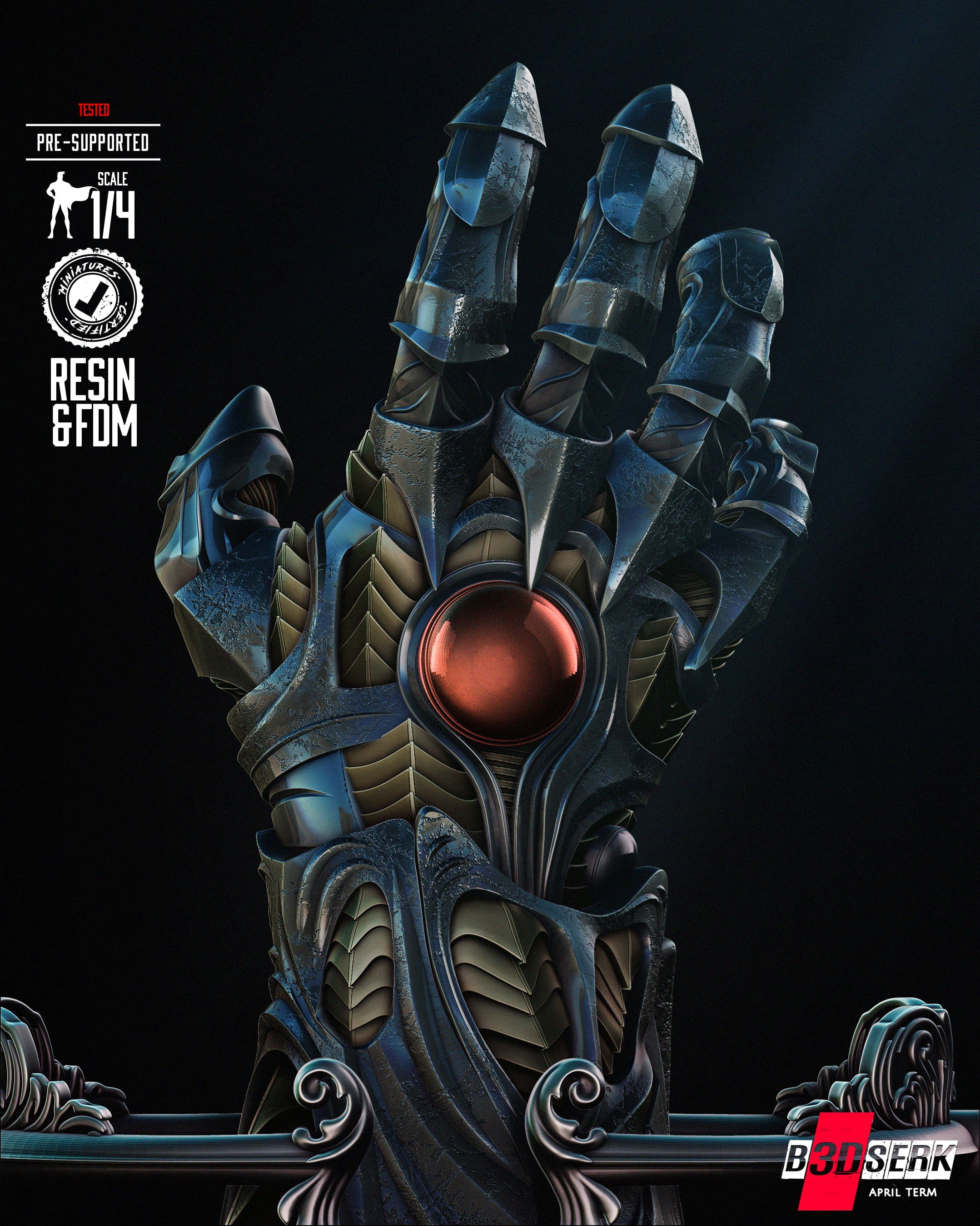 Witchblade Gauntlet (DC) Bust - Fan Art - 150mm or 300mm - 3D Print kit