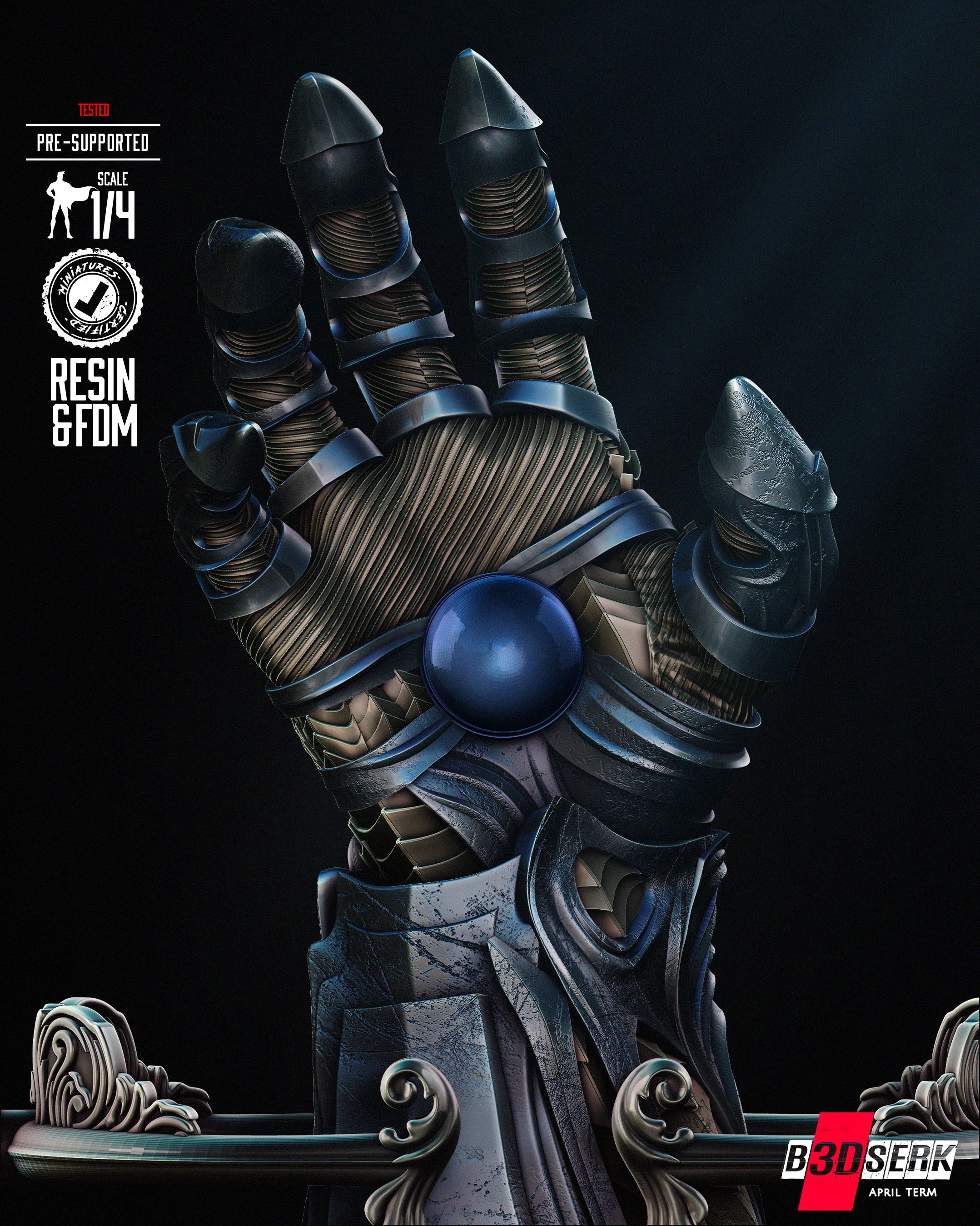 Witchblade Gauntlet (DC) Bust - Fan Art - 150mm or 300mm - 3D Print kit