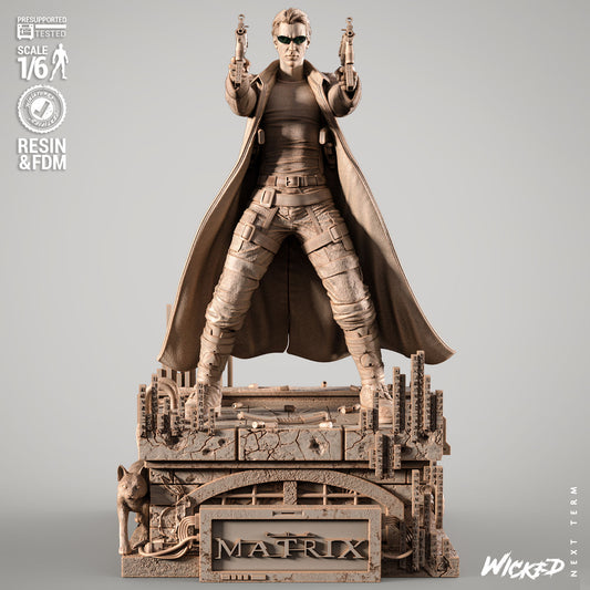 Neo - The Matrix (Sculpt) 3D Print - Unpainted model kit - Fan Art