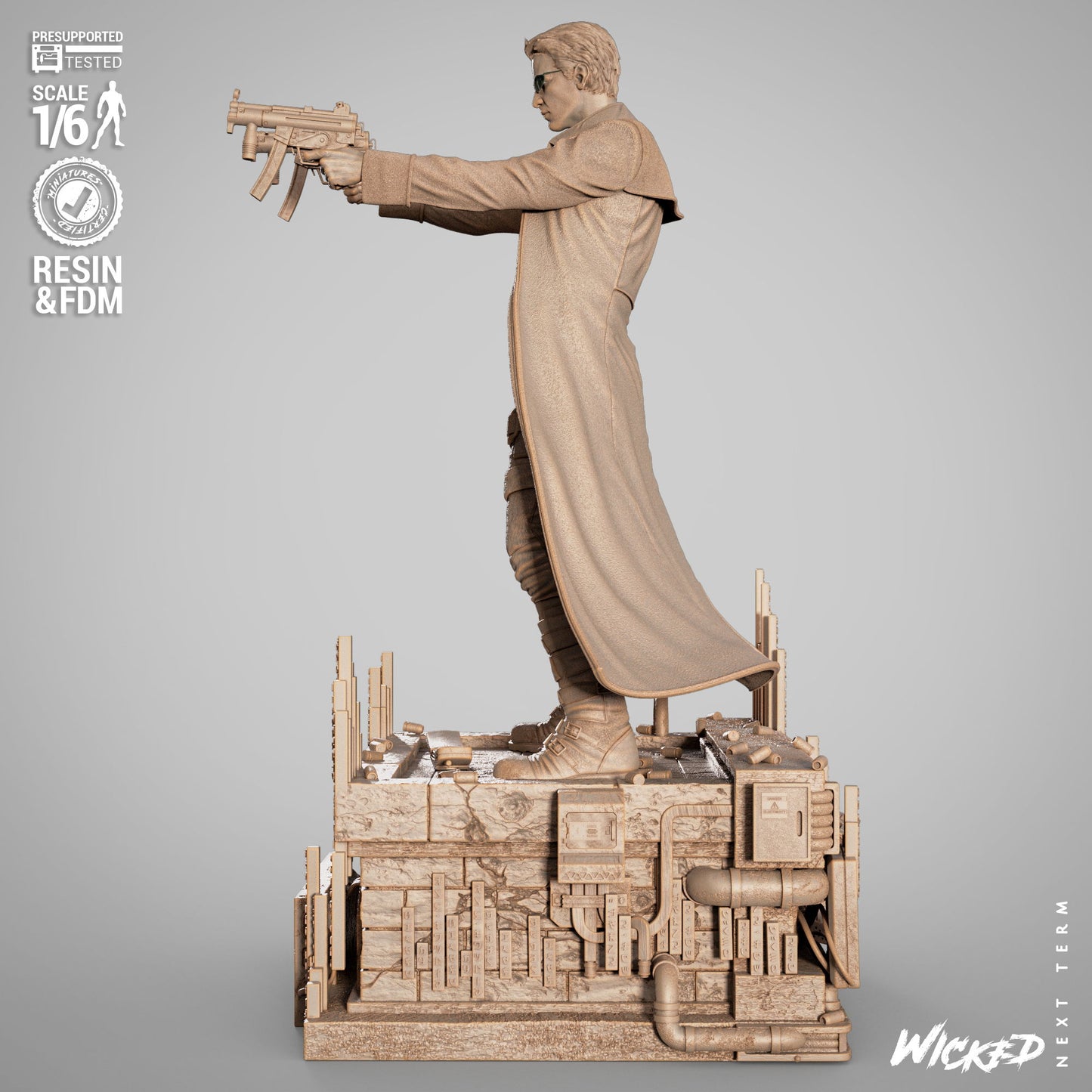 Neo - The Matrix (Sculpt) 3D Print - Unpainted model kit - Fan Art