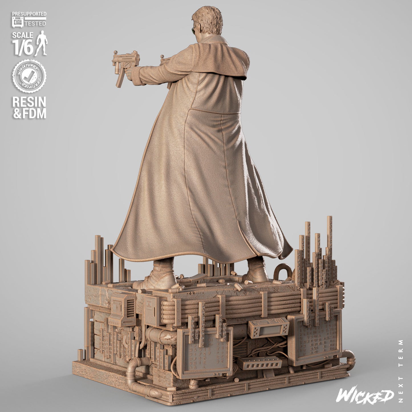 Neo - The Matrix (Sculpt) 3D Print - Unpainted model kit - Fan Art