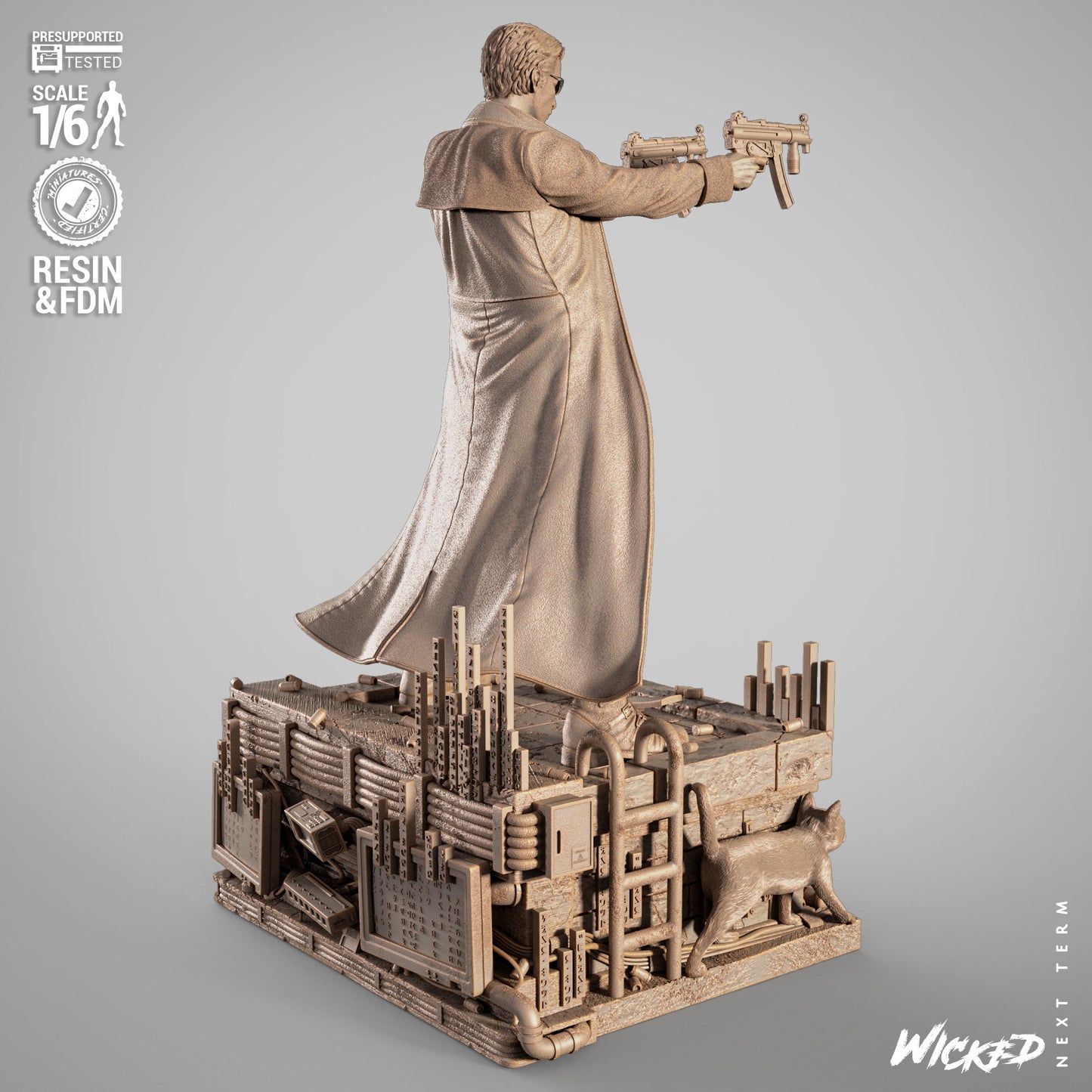 Neo - The Matrix (Sculpt) 3D Print - Unpainted model kit - Fan Art
