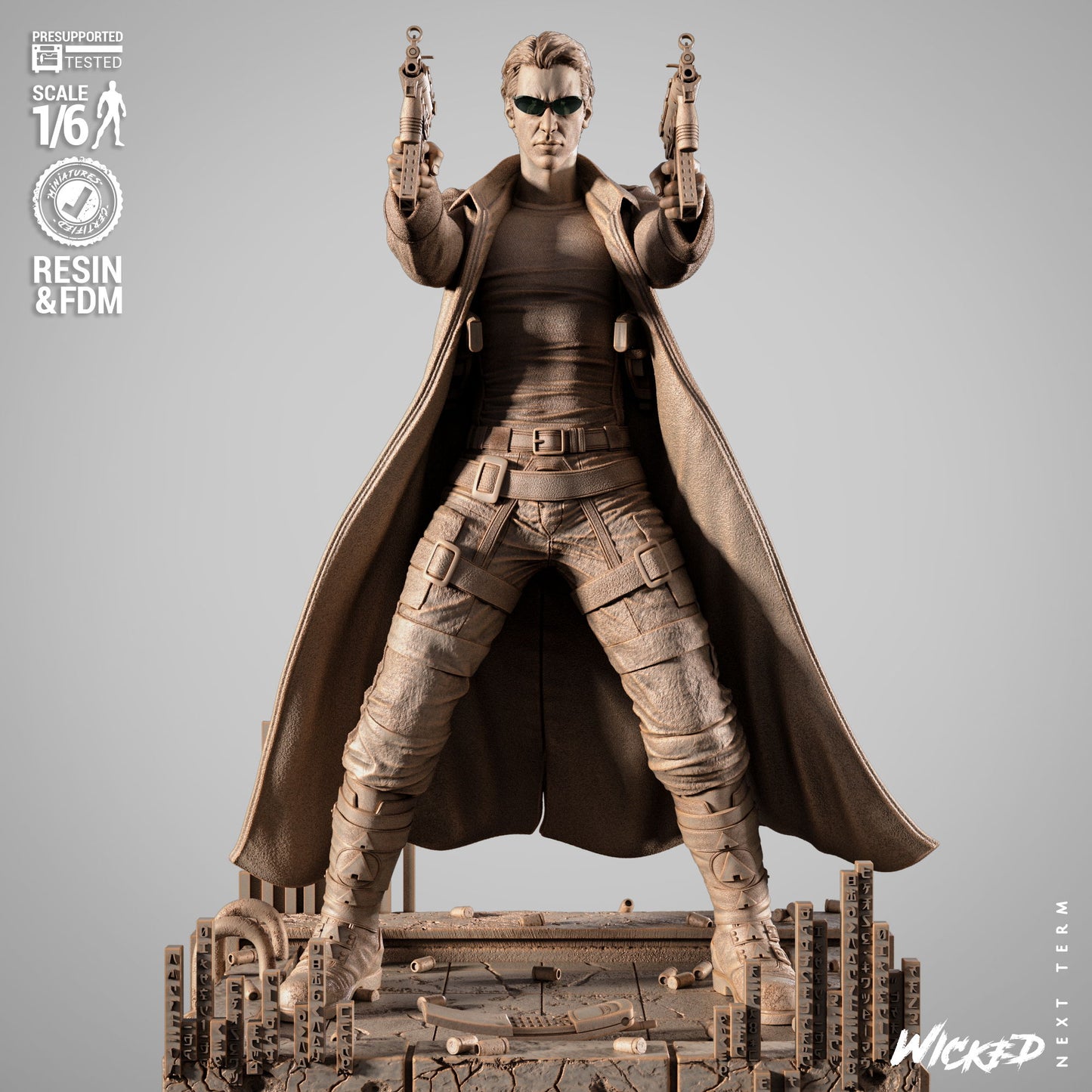 Neo - The Matrix (Sculpt) 3D Print - Unpainted model kit - Fan Art