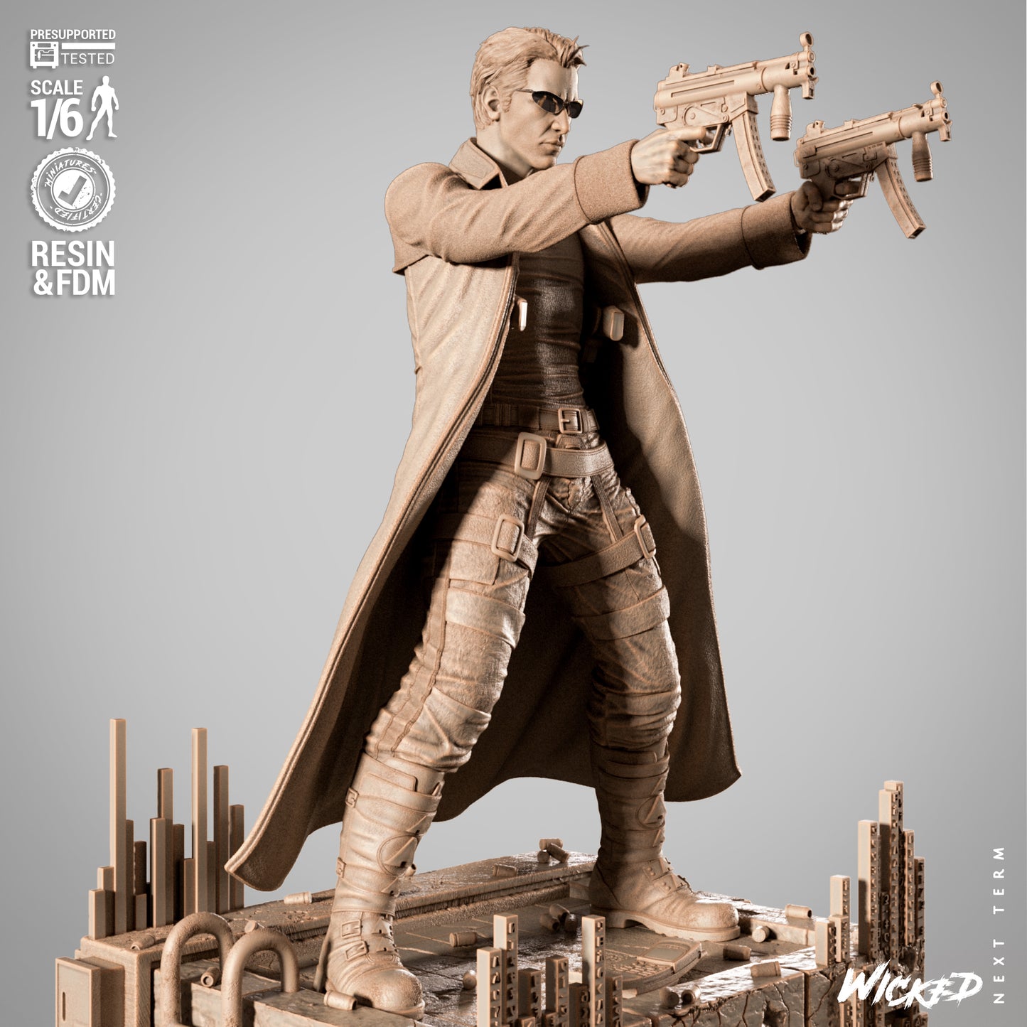 Neo - The Matrix (Sculpt) 3D Print - Unpainted model kit - Fan Art