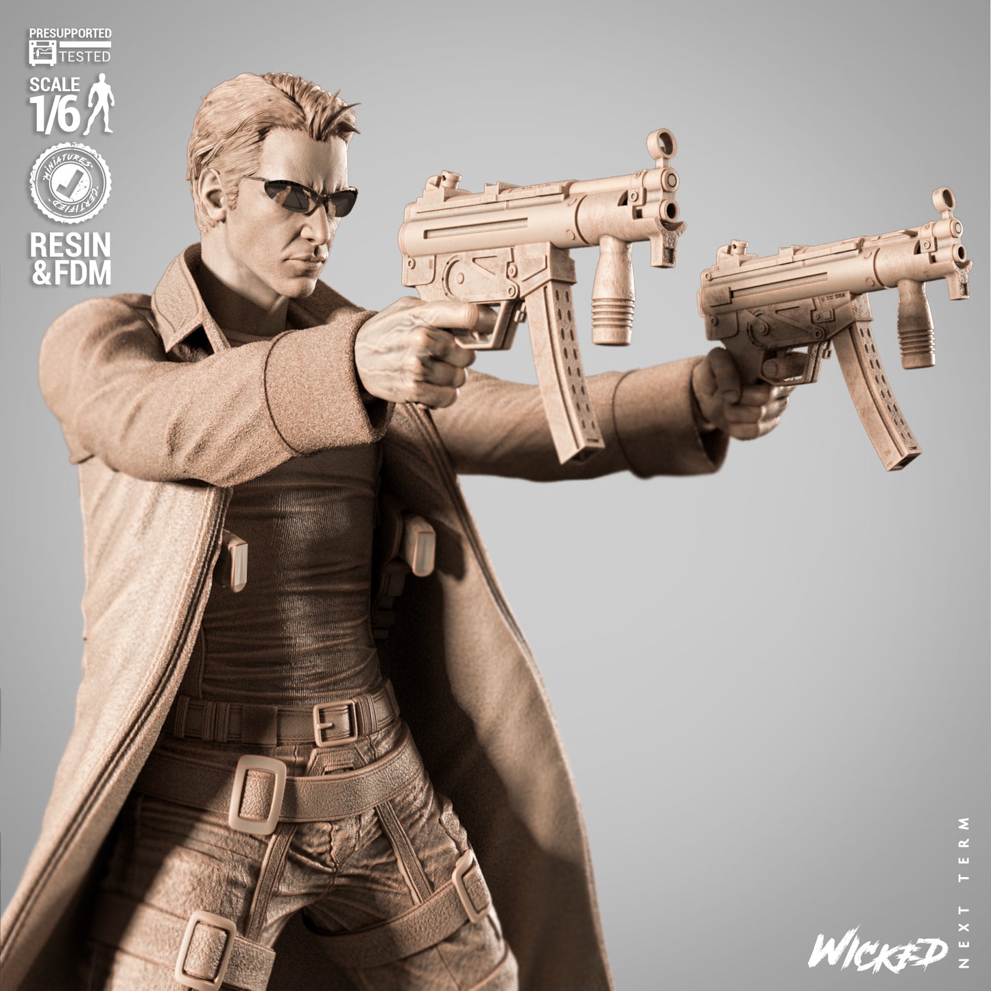 Neo - The Matrix (Sculpt) 3D Print - Unpainted model kit - Fan Art